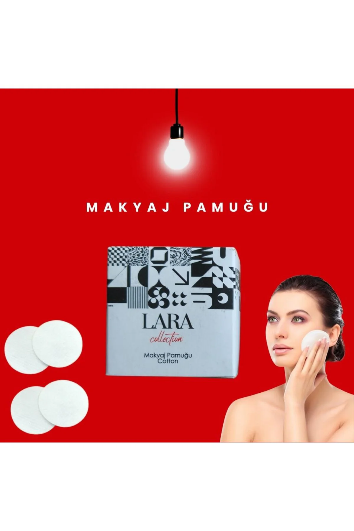 LARA COLLECTION OTELLER İÇİN STANDART100 adet makyaj pamuğu