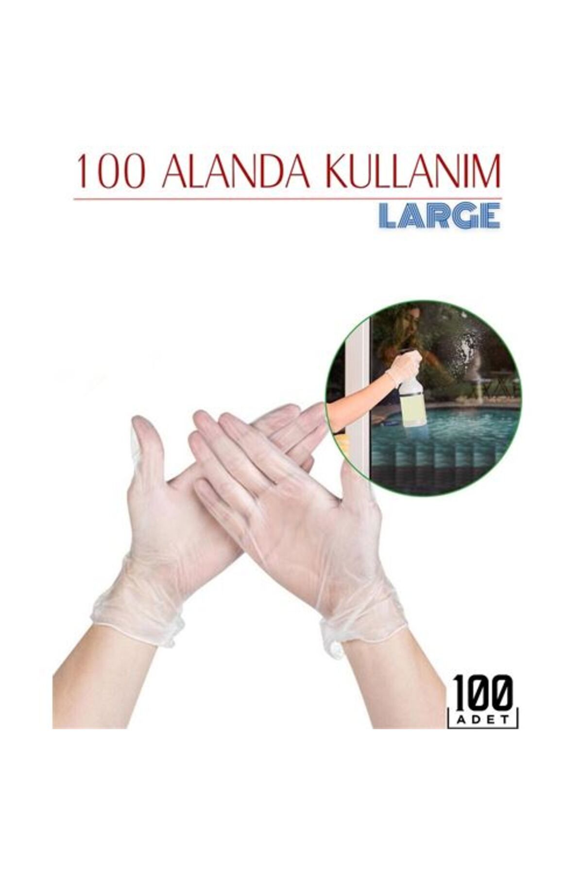 Modacar Large 100 Adet Pudrasiz Lateks Eldiven