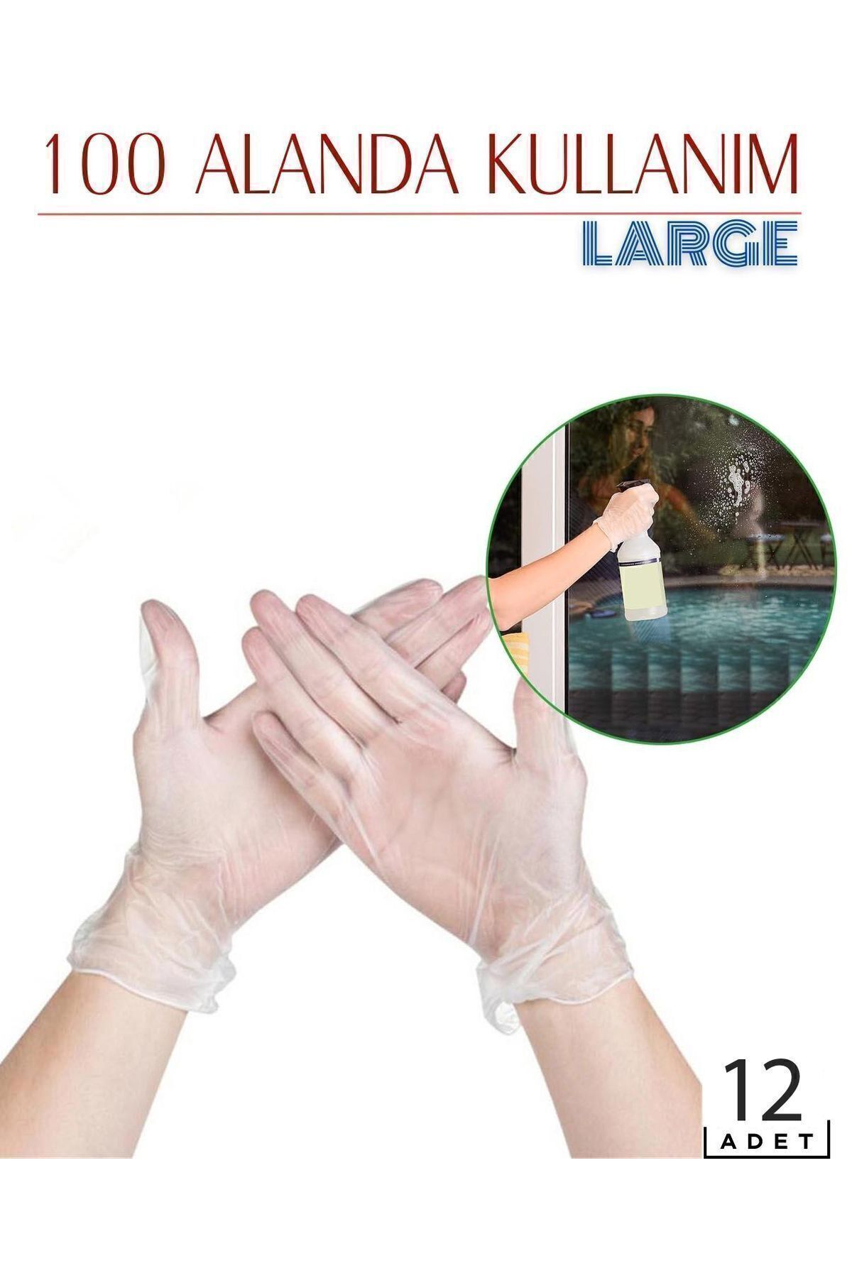 Mastercare Large 12 Adet Pudrasız Lateks Eldiven 717226