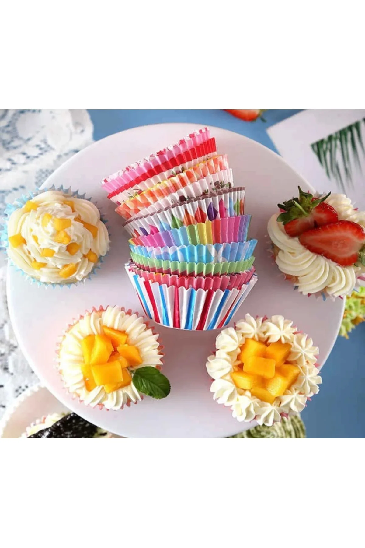 Large Boy Kek Kapsülü Yanmaz Yapışmaz CupCake Kek Muffin Kağıdı