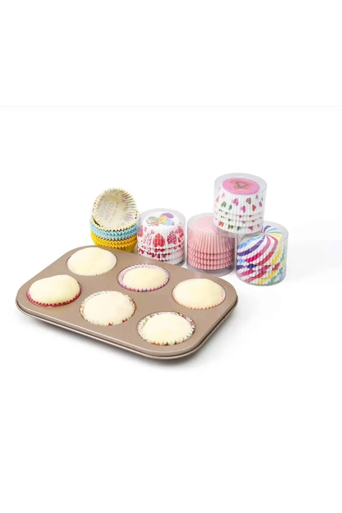 Large Boy Kek Kapsülü Yanmaz Yapışmaz CupCake Kek Muffin Kağıdı