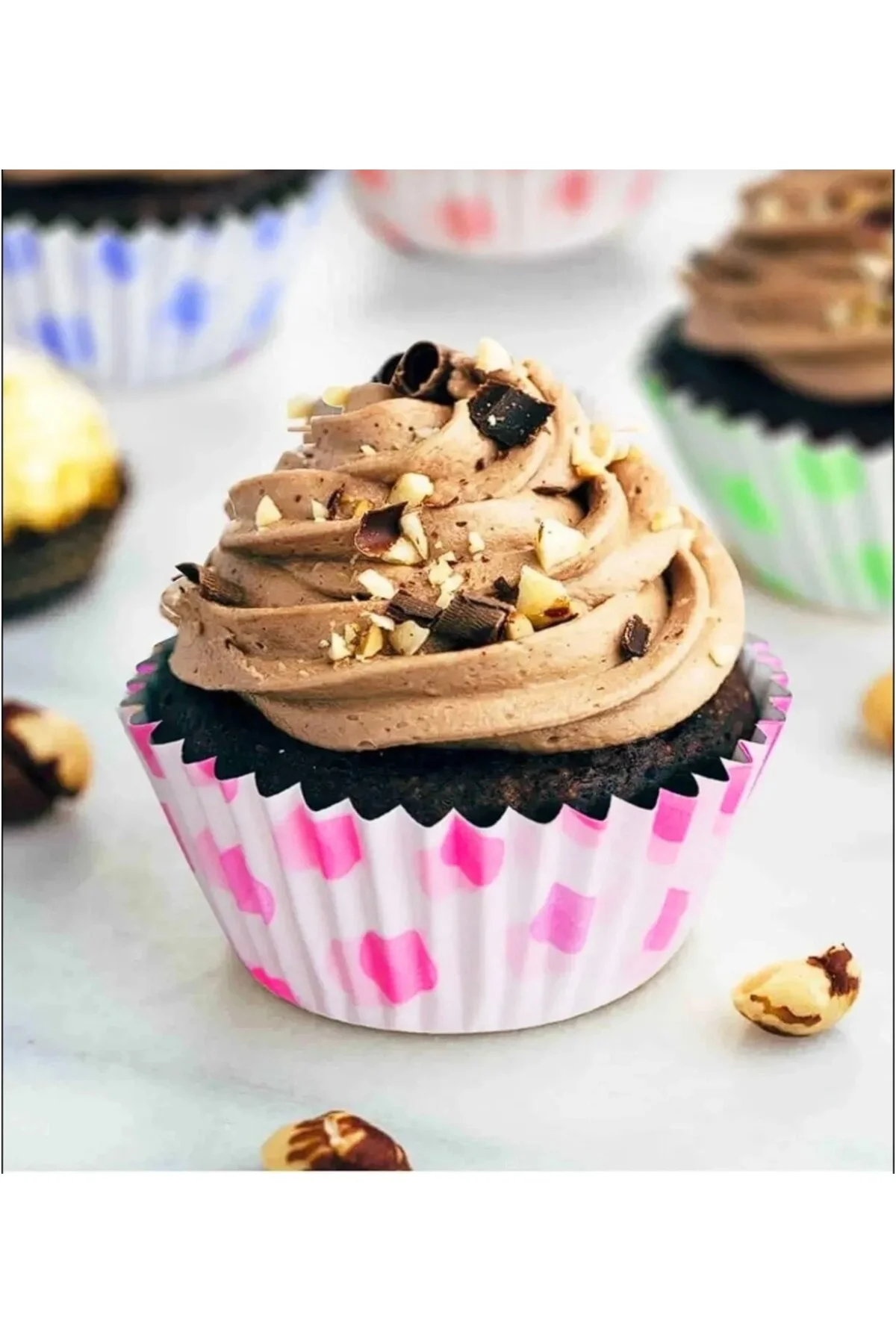Large Boy Kek Kapsülü Yanmaz Yapışmaz CupCake Kek Muffin Kağıdı - Görsel 2