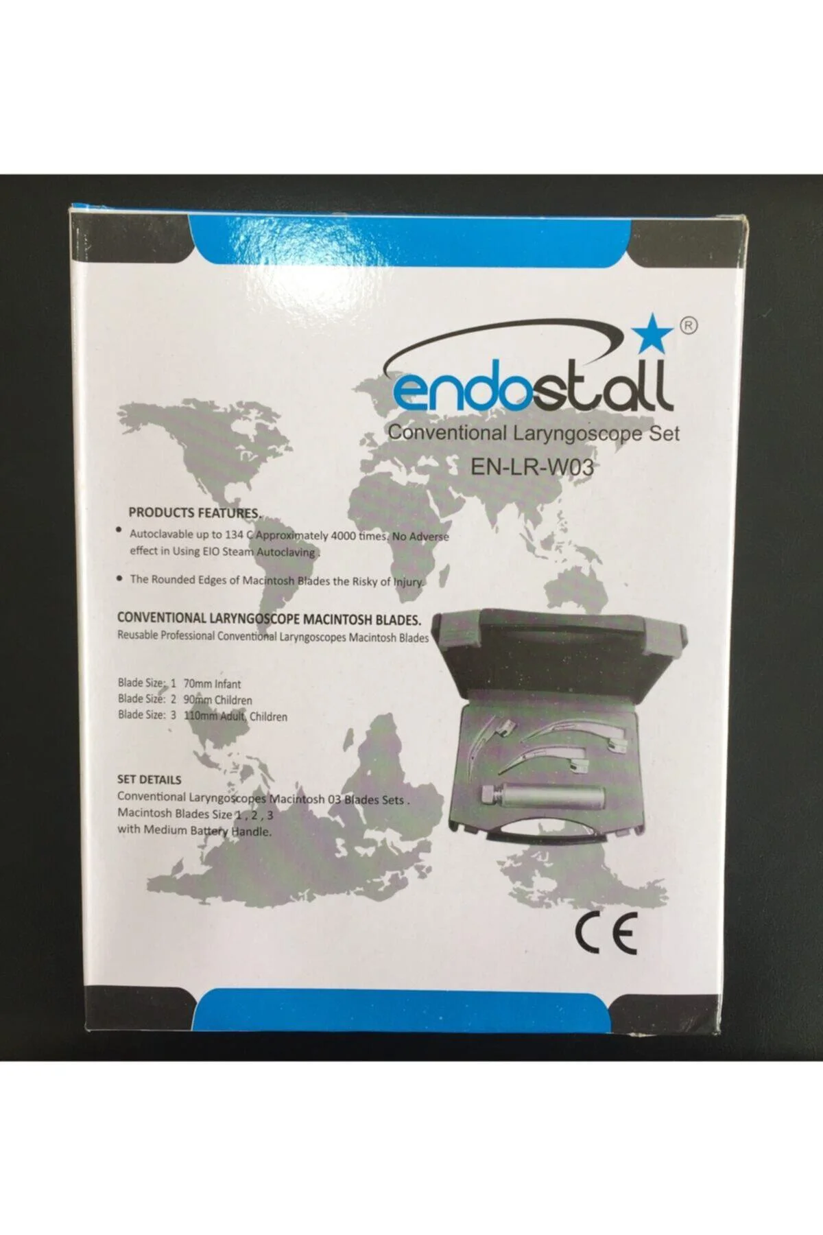 Laringoskop Seti 3 Bleytli Işıklı