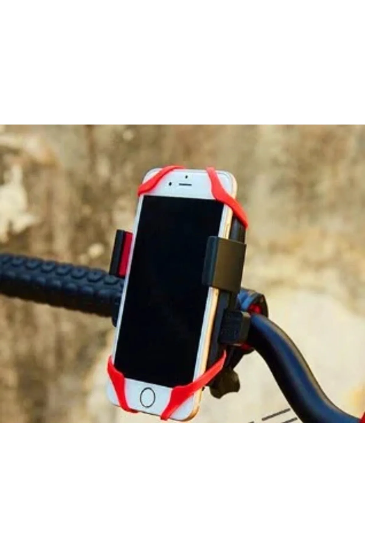 Lastik Destekli Standlı Bisiklet Telefon Tutucu Lastik Destekli Standlı Bisiklet Telefon Tutucu