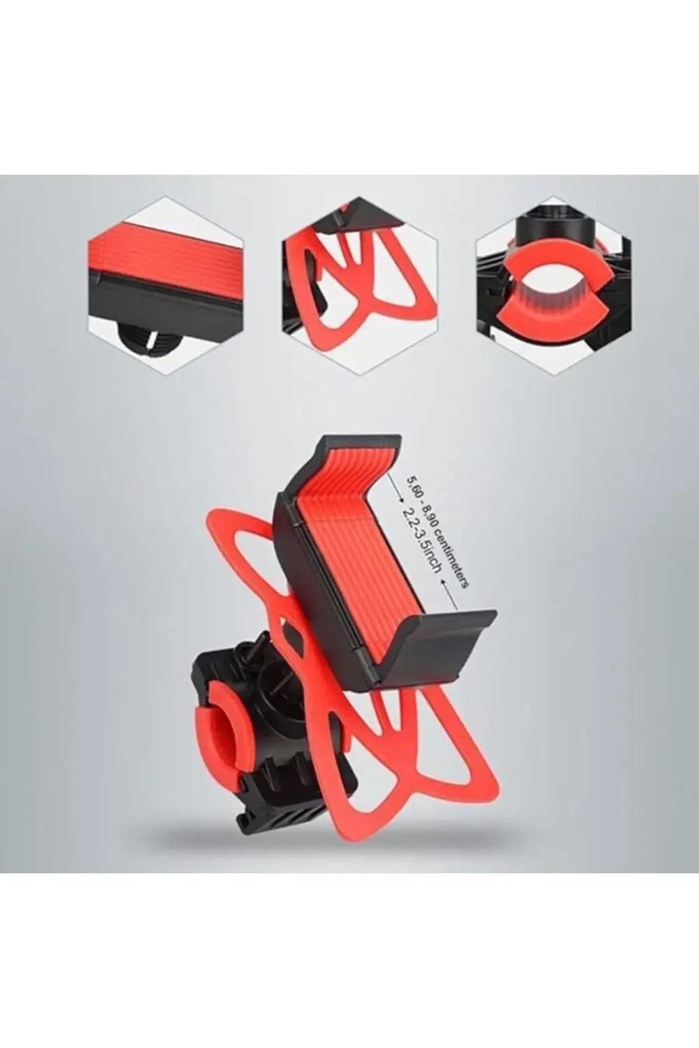 LASTİK DESTEKLİ STANDLI BİSİKLET TELEFON TUTUCU