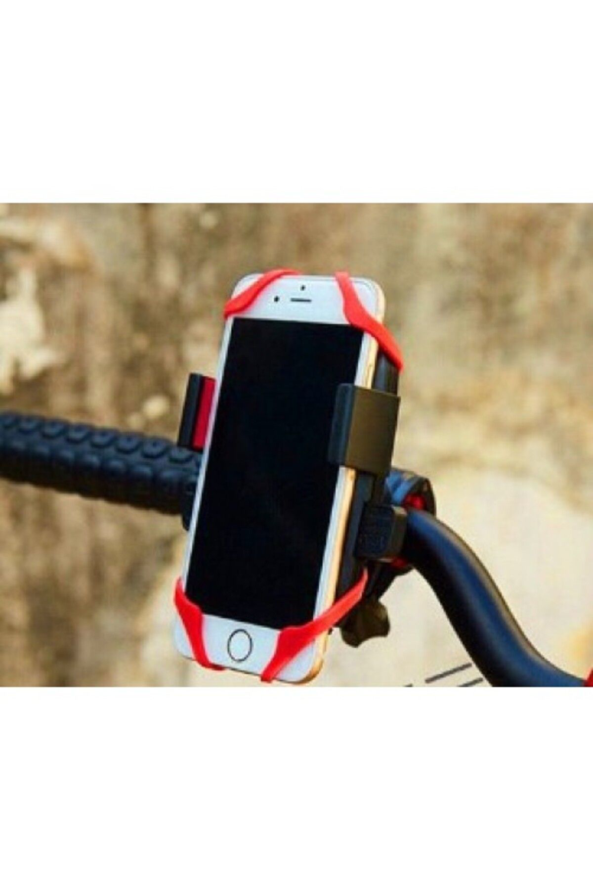 Nice Shop Lastik Destekli Standli Bisiklet Telefon Tutucu