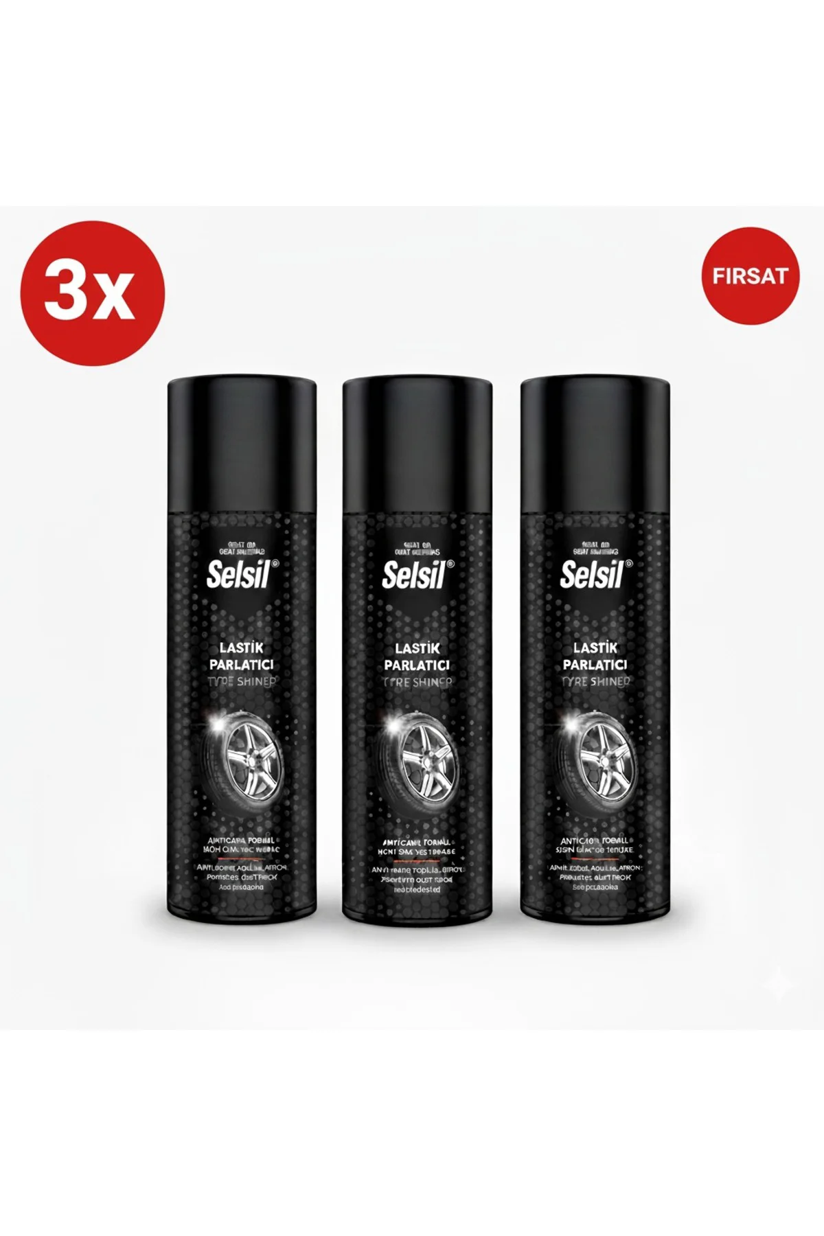 LASTİK PARLATICI 500 ml 3'LÜ SET Fiyatı, Yorumları ve Özellikleri