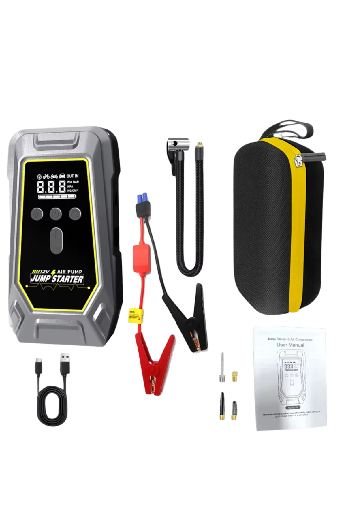 Lastik Şişirme Powerbank Özellikli Taşınabilir Cihaz - Lisinya