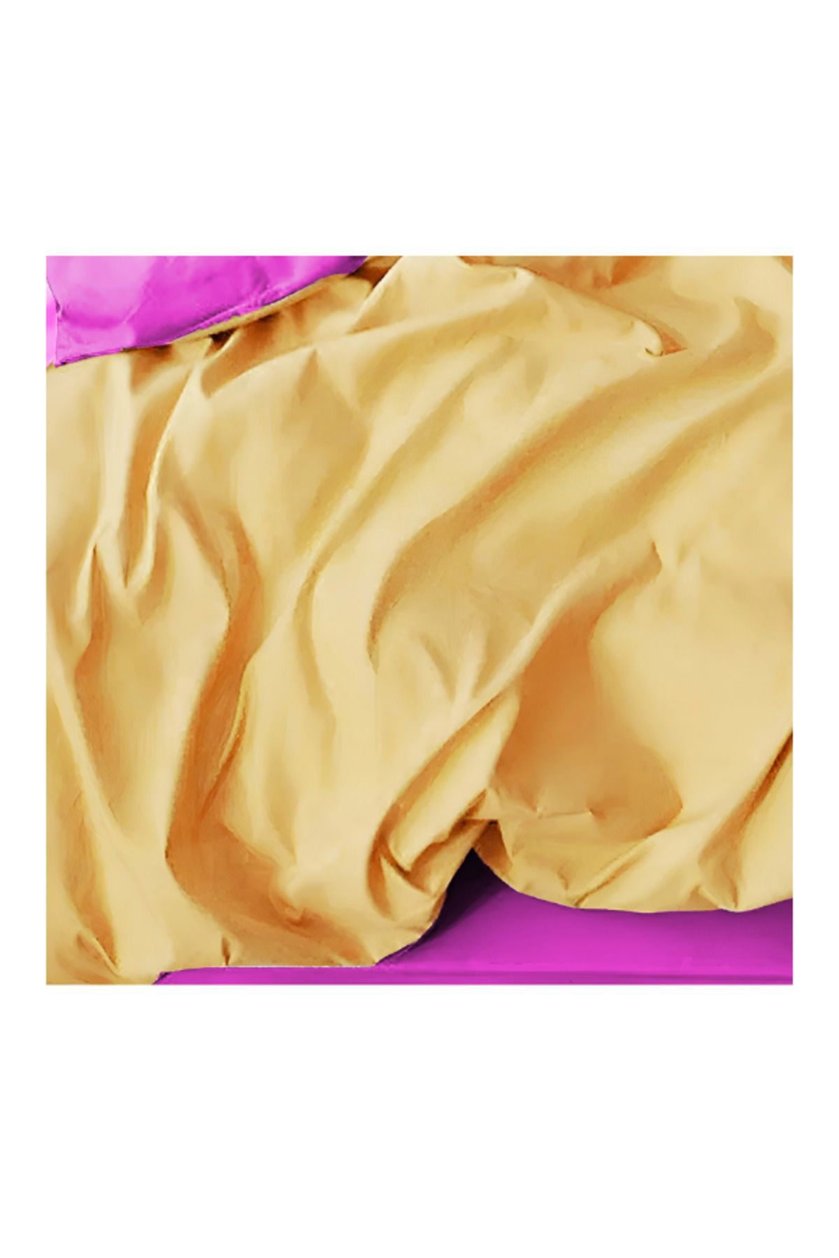 Beautiful Bird Lastikli Çarşaflı Nevresim Takımı Tek Kişilik Sarı - Lila