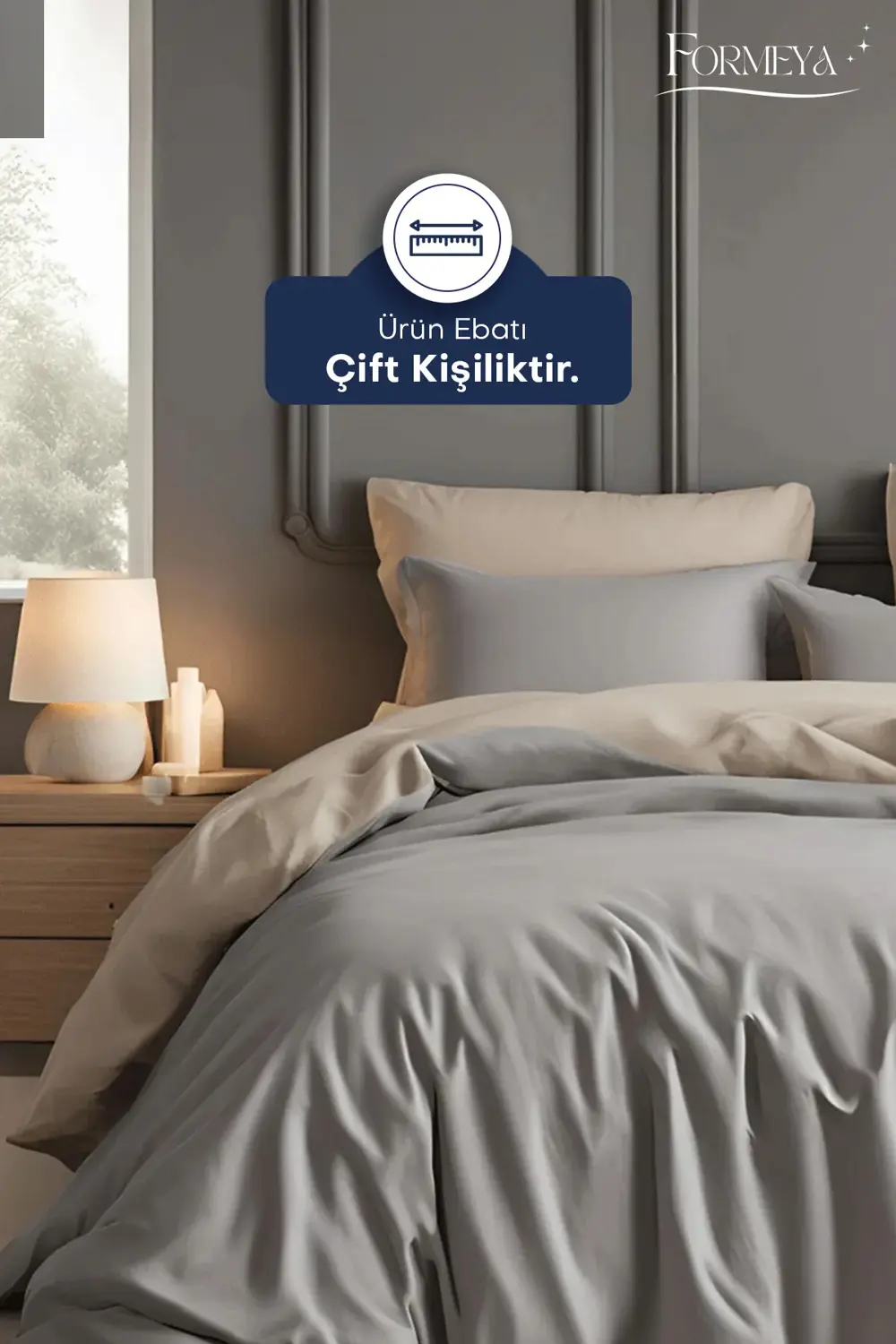 Lastikli Çarşaflı Çift Taraflı Çift Kişilik Nevresim Takımı ( 2 A