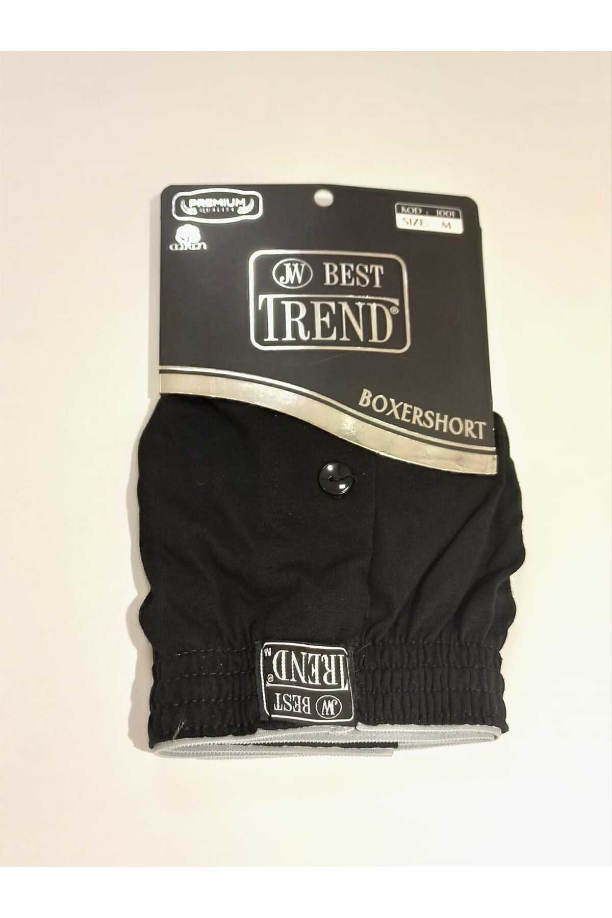 Monalisa Home Lastikli Düğmeli Siyah Renk M Beden Boxershort