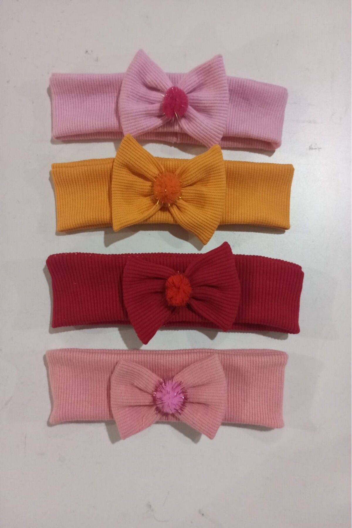 LASTİKLİ FİYONKLU KIZ BANDANA SETİ