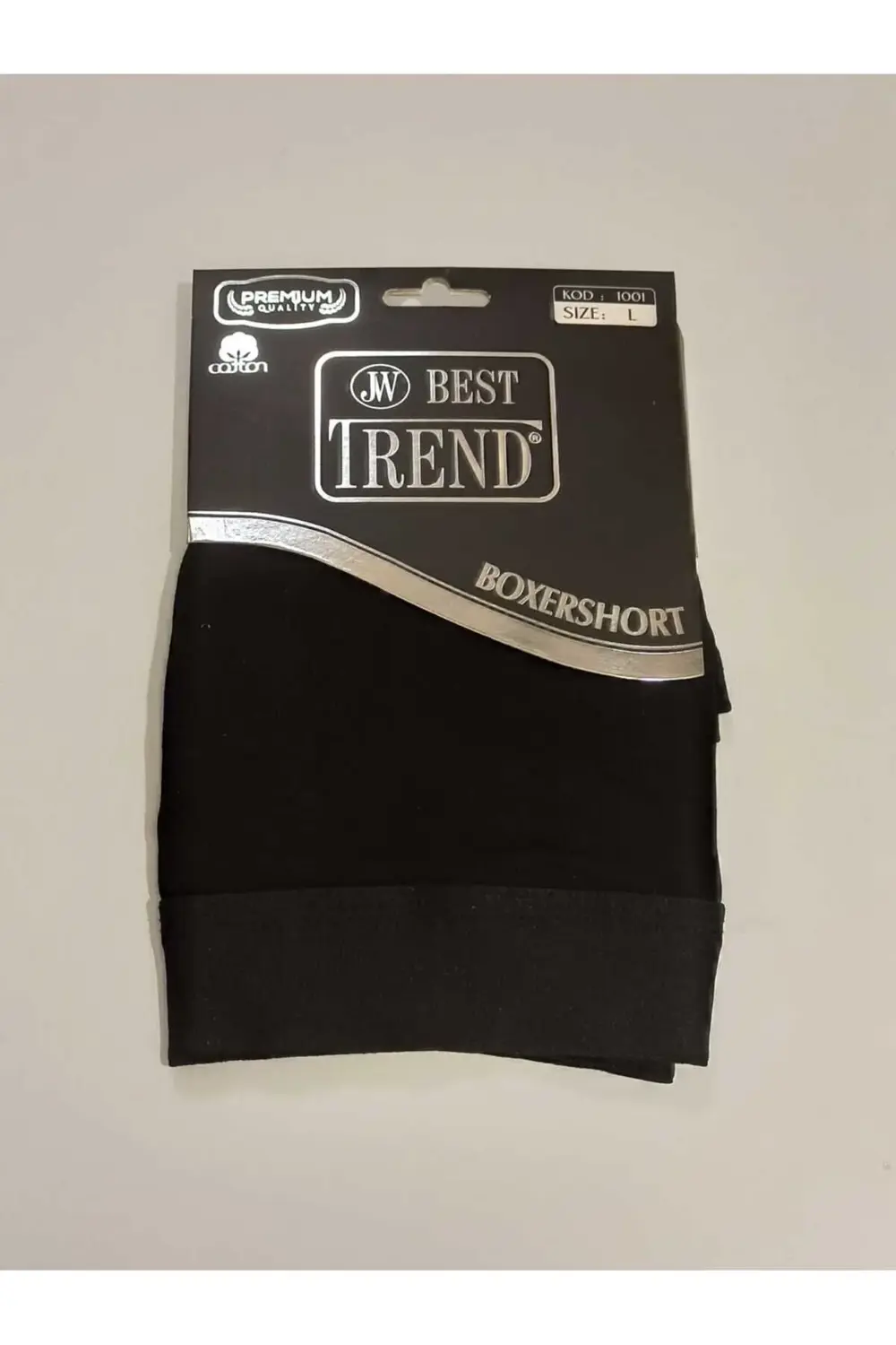 Lastikli Siyah Renk L Beden Boxershort