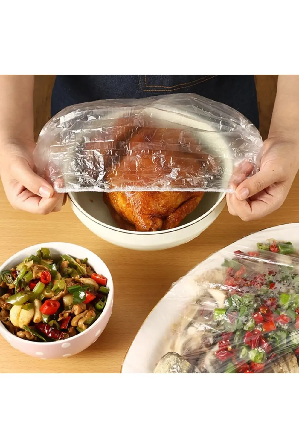 Lastikli Tencere Ve Tabak Bonesi 100 Adet (24cm)