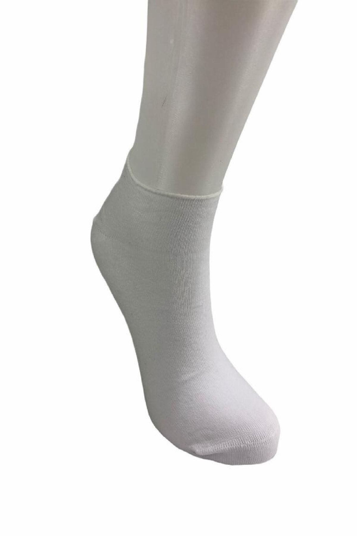 Lastiksiz Diyabetik Pamuklu Yazlık Dikişsiz Kadın Patik Çorabı