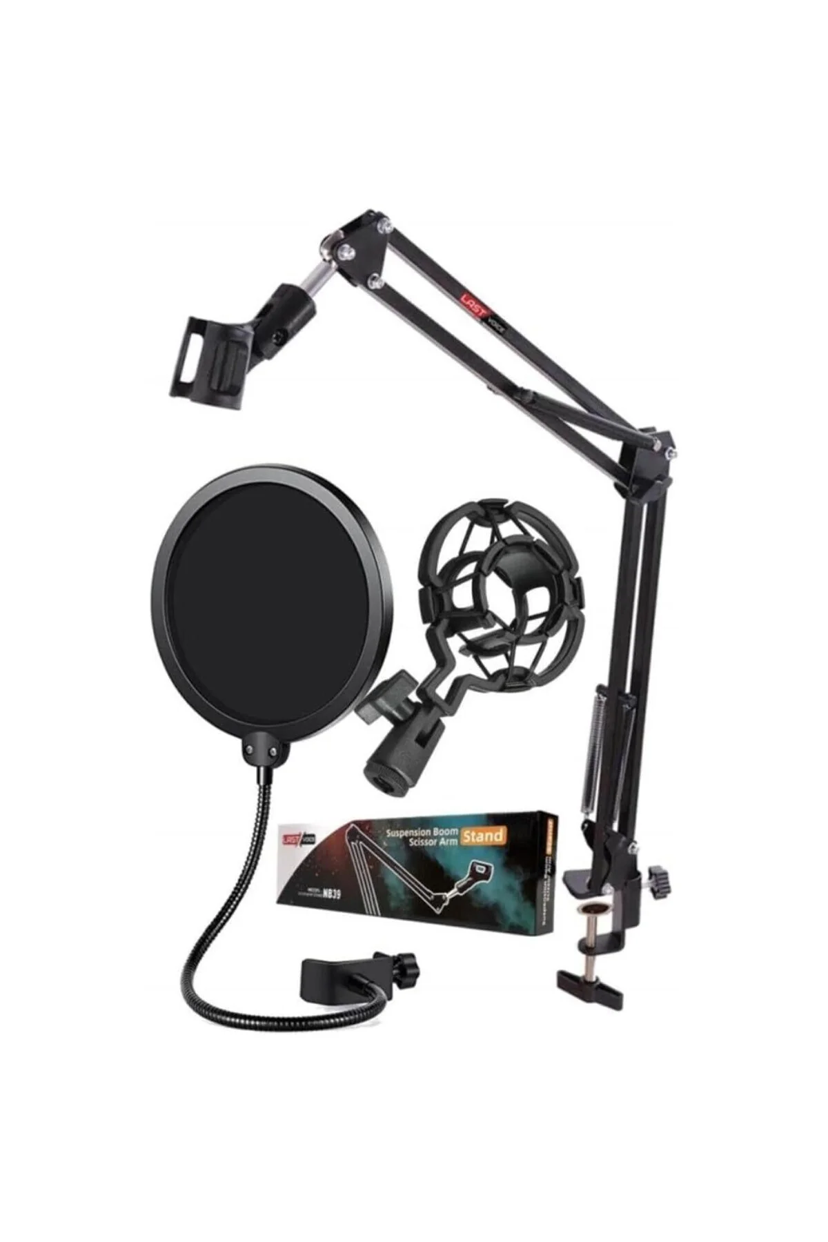 Lastvoice Basic Set-39SHPS Mikrofon Standı Pop Filter ve Shock Mount