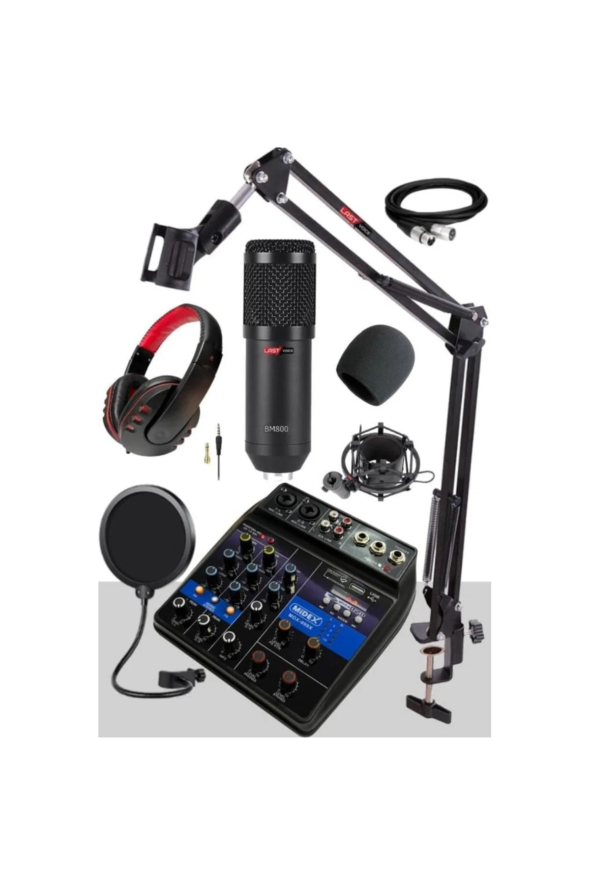 Lastvoice Mix Paket-2 Stüdyo Youtuber Podcast Kayıt Ekipman Seti