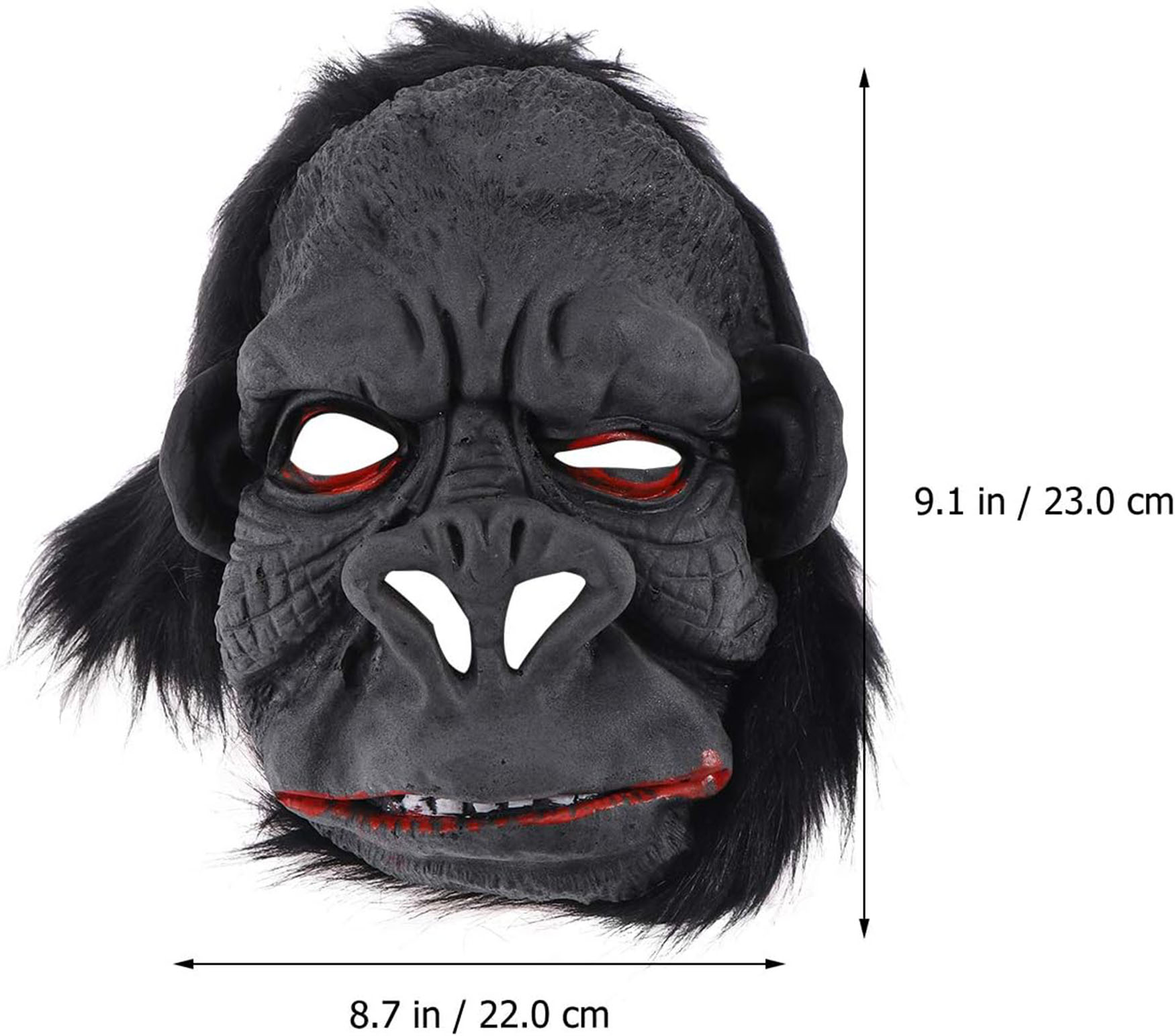 Lateks Goril Maskesi Maymun Maskesi Et Maskesi Orangutan Siyah Sa