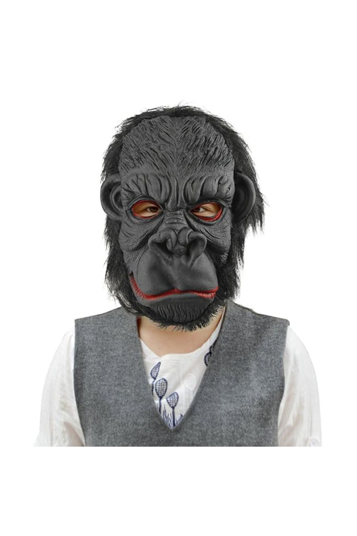 Ok Aksesuar Lateks Goril Maskesi Maymun Maskesi Et Maskesi Orangutan Siyah Sa