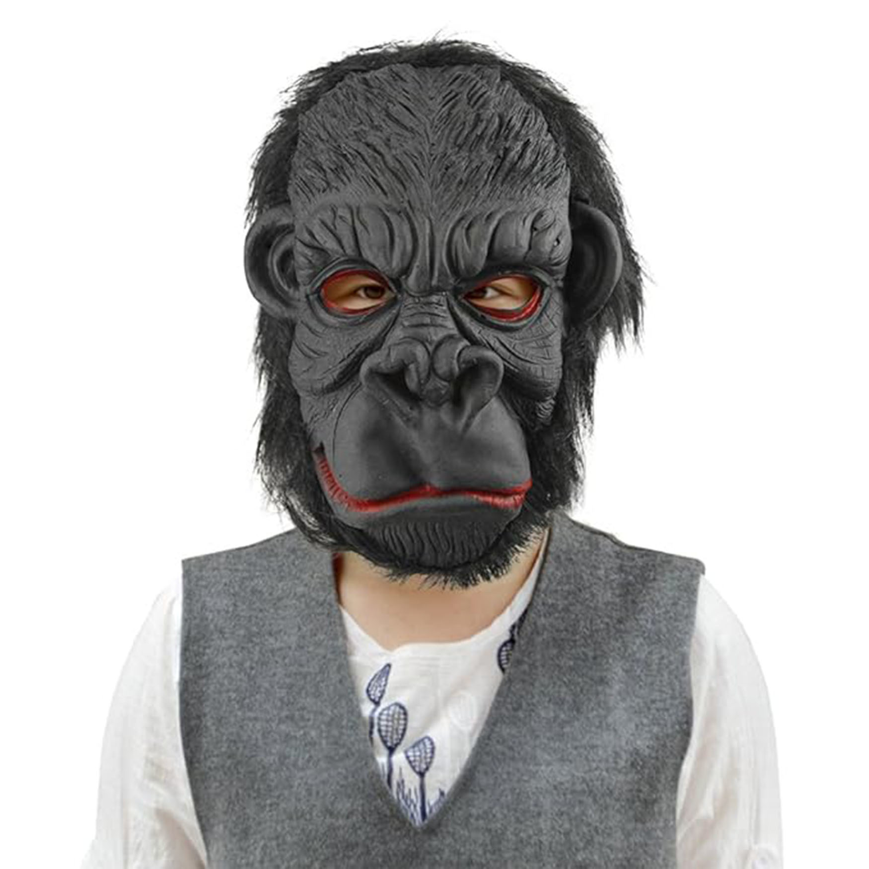 Lateks Goril Maskesi Maymun Maskesi Et Maskesi Orangutan Siyah Sa