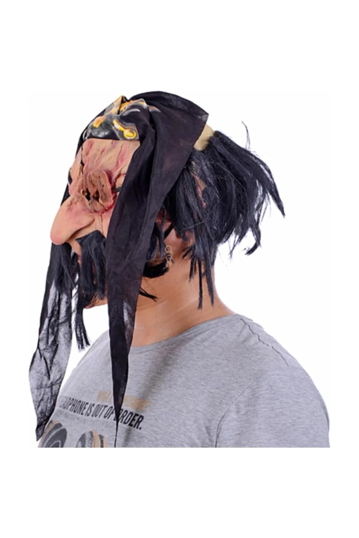 Lateks Saçlı Sakallı Korsan Maskesi, Tek Ebat, Lateks Saçlı Sakallı Korsan Maskesi, Kahvereng