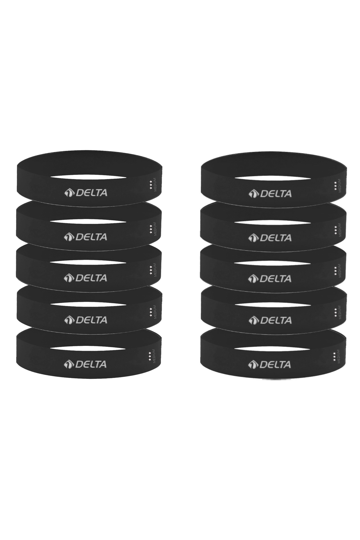 Delta Latex 10 Adet Orta Sert Aerobik Pilates Direnç Egzersiz Bandı Squ