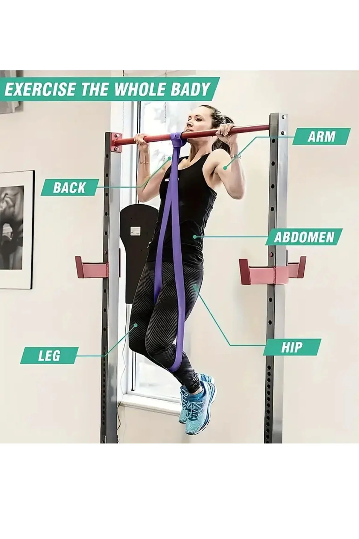 Latex 56 Kg Güç Bandı Powerband Kas Geliştirici Güç Direnç Lastiğ