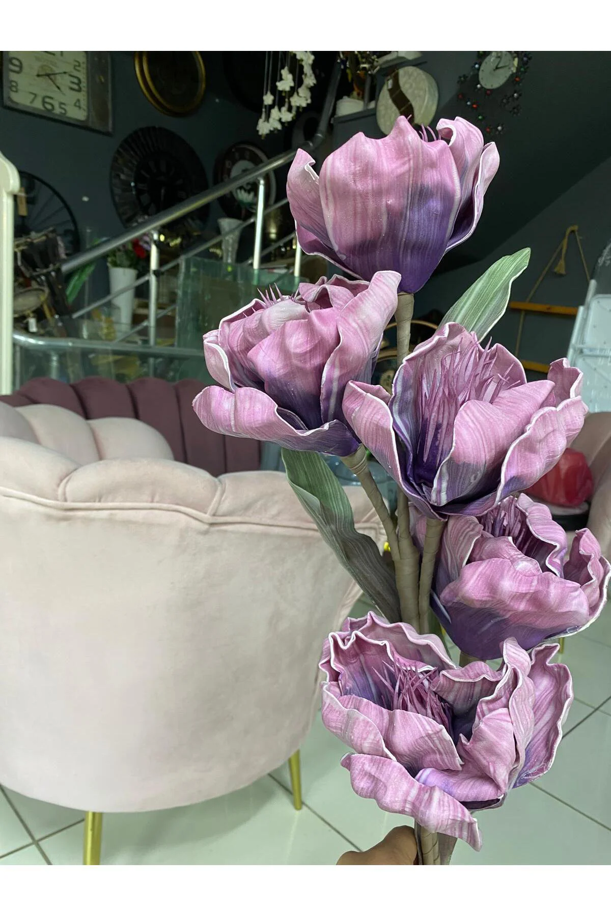 Latex Doku Yapay Çiçek Tek Dal 104 cm Latex Doku Yapay Çiçek Tek Dal 104 cm - Görsel 2