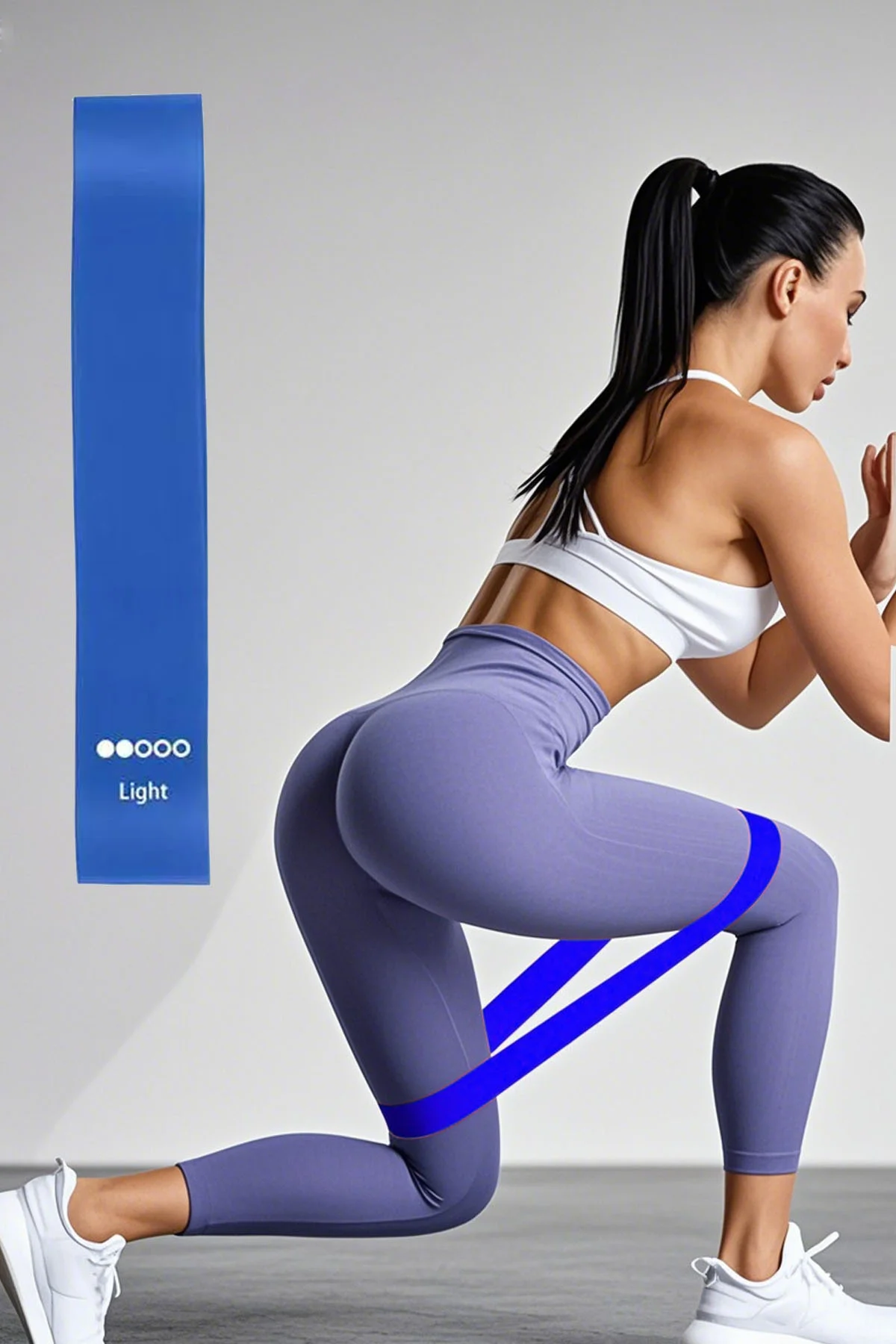 Latex Light Aerobik Pilates Bandı Seti Hafif Direnç Seviyesinde S