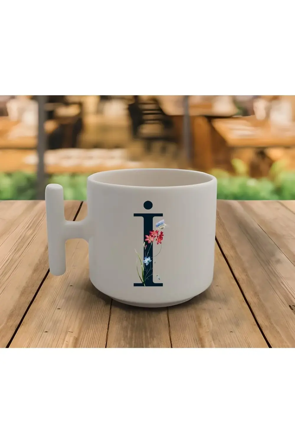 Latte & Espresso El Yapımı 'i' Baş Harf Kupa T Kulp Kupa 200 Ml