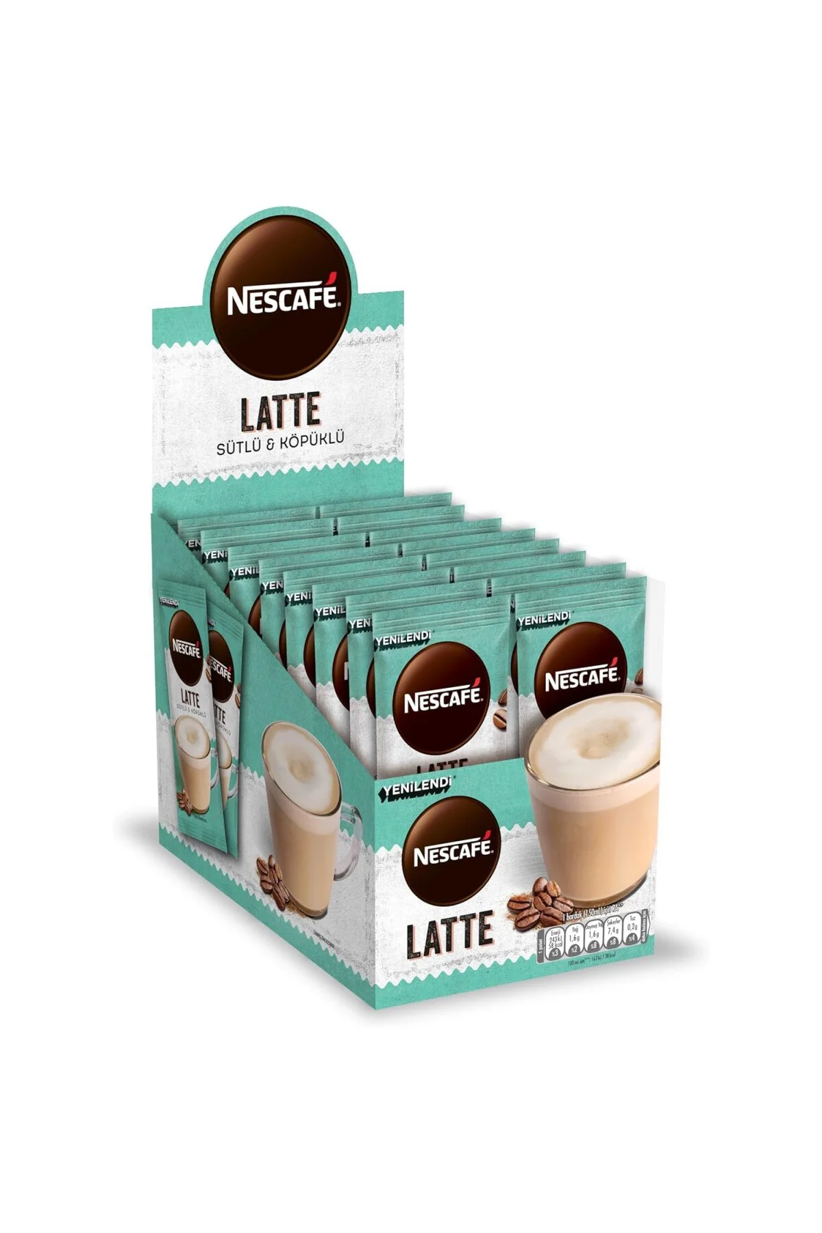 Latte Sütlü ve Köpüklü Çözünebilir Kahve Karışımı 14.5 g x 24
