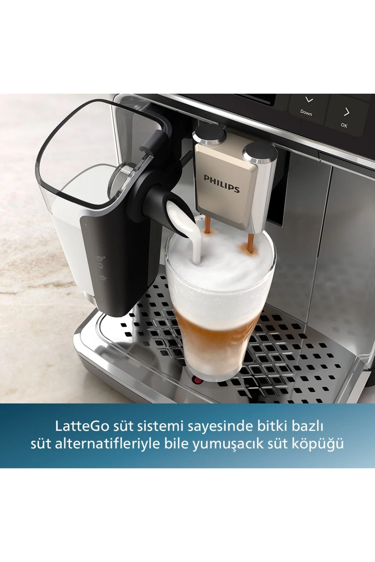 LatteGo Tam Otomatik Espresso Makinesi, 12 Sıcak ve Soğuk İçecek, Silent Brew, EP4446/70 - Görsel 6
