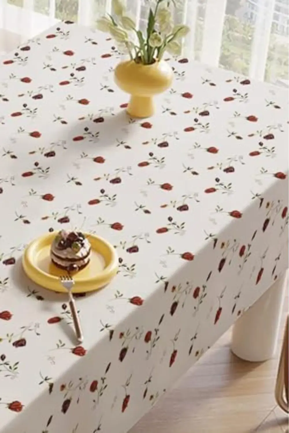 & LAUREL Baskılı Yıkanabilir Masa Örtüsü Mutfak Bahçe Piknik Masa