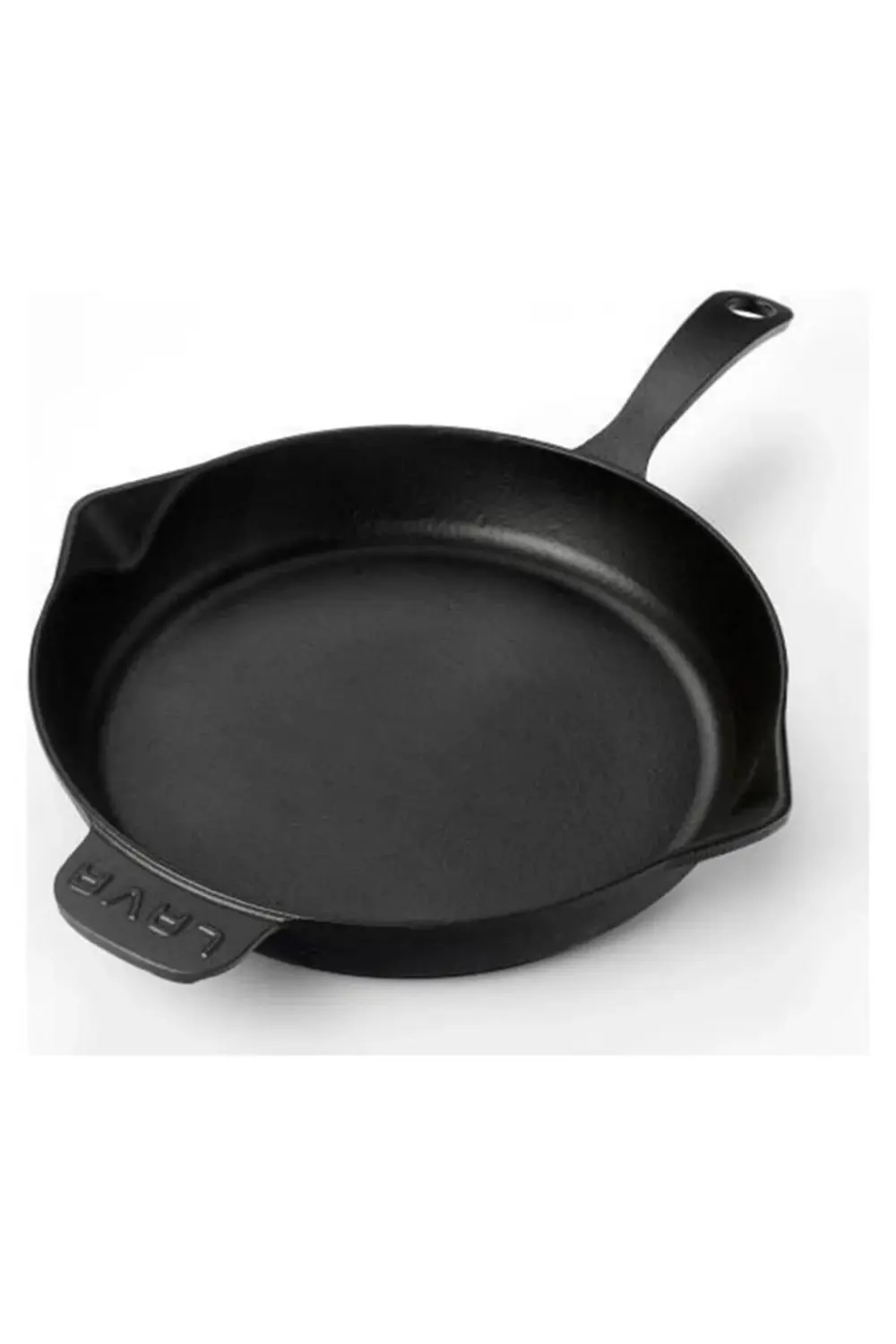 Lava Demir Döküm Yuvarlak Kızartma Tavası Yekpare Saplı 28 Cm Siy