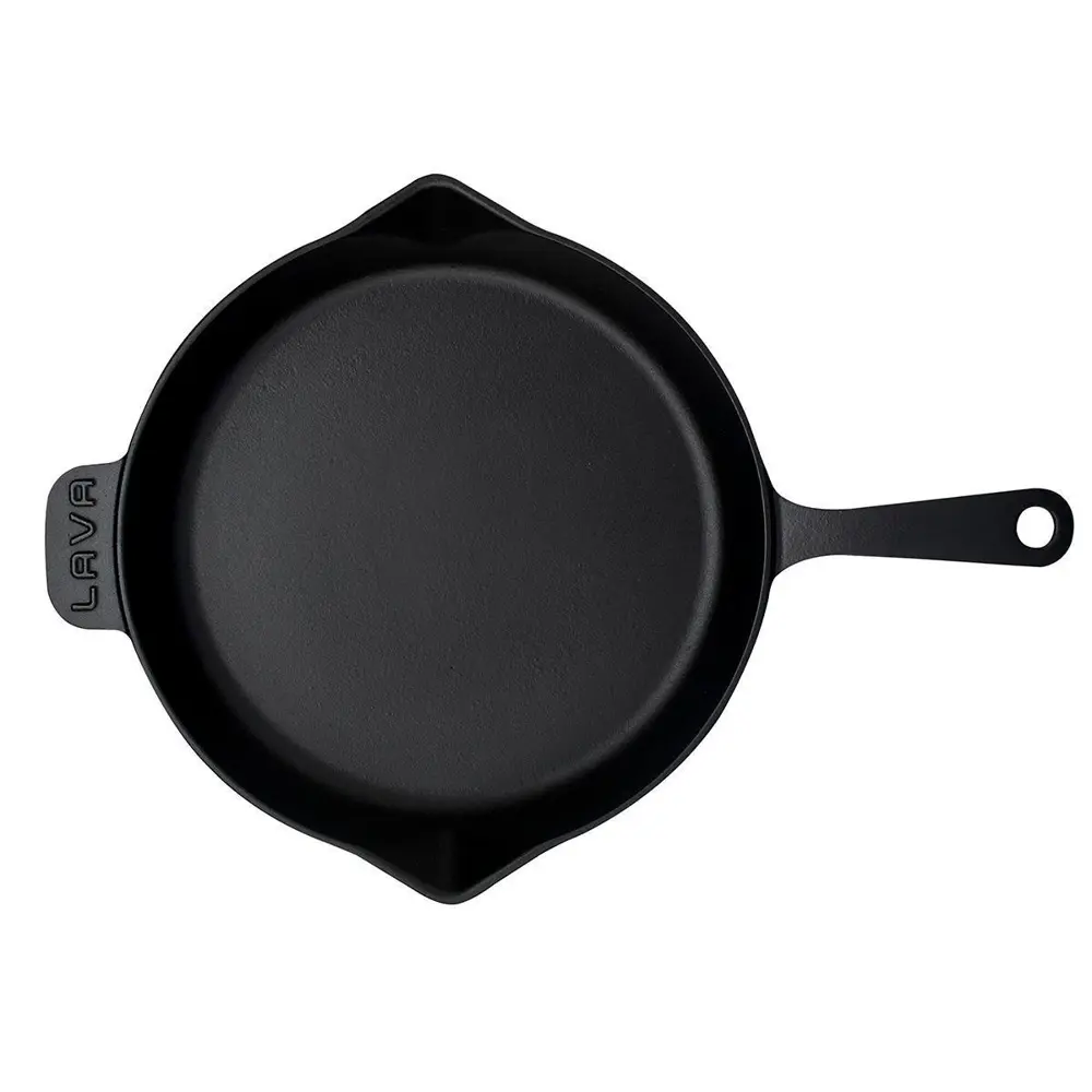 Lava Demir Döküm Yuvarlak Kızartma Tavası Yekpare Saplı 30 Cm