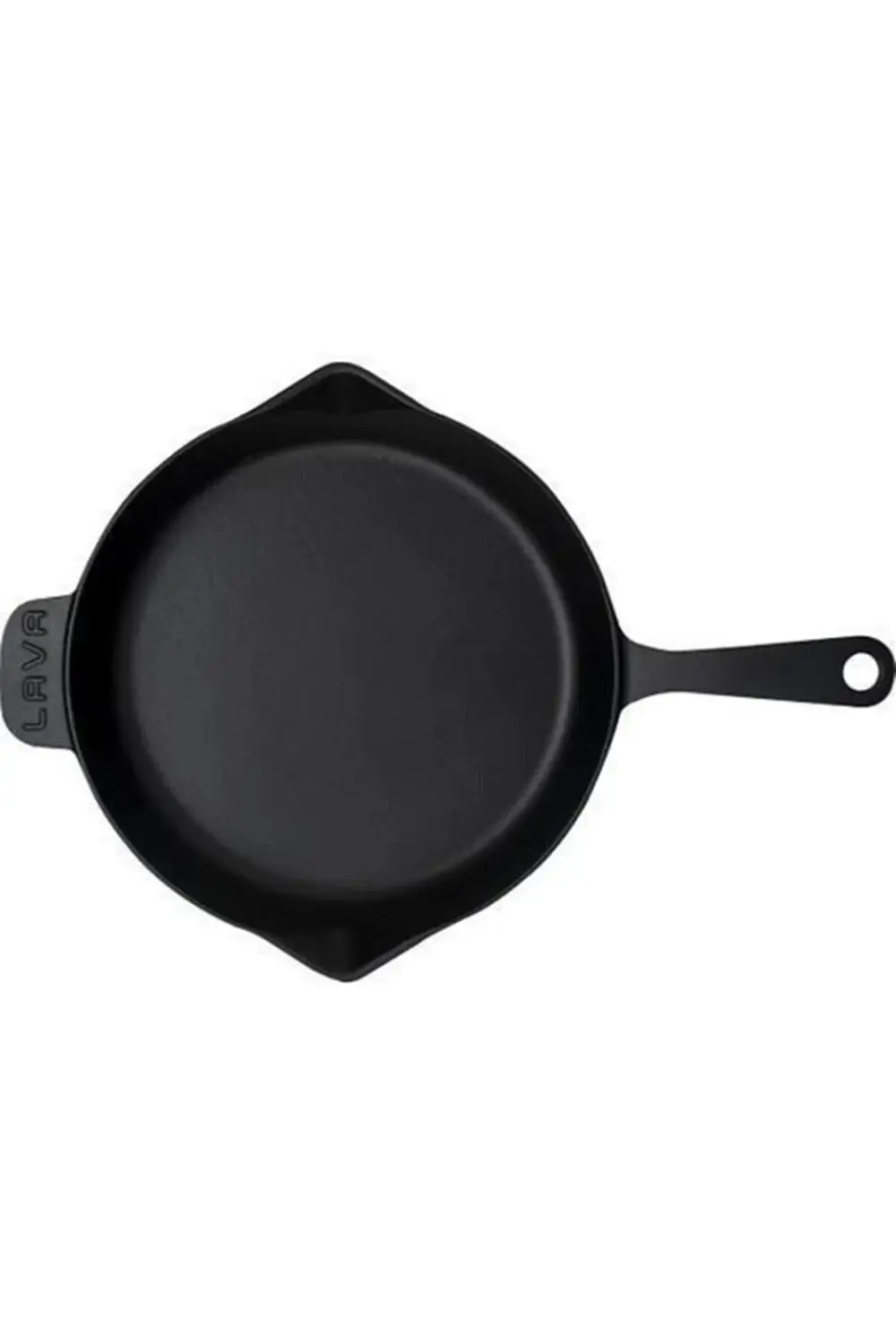 Lava Demir Döküm Yuvarlak Kızartma Tavası Yekpare Saplı 28 Cm Siy
