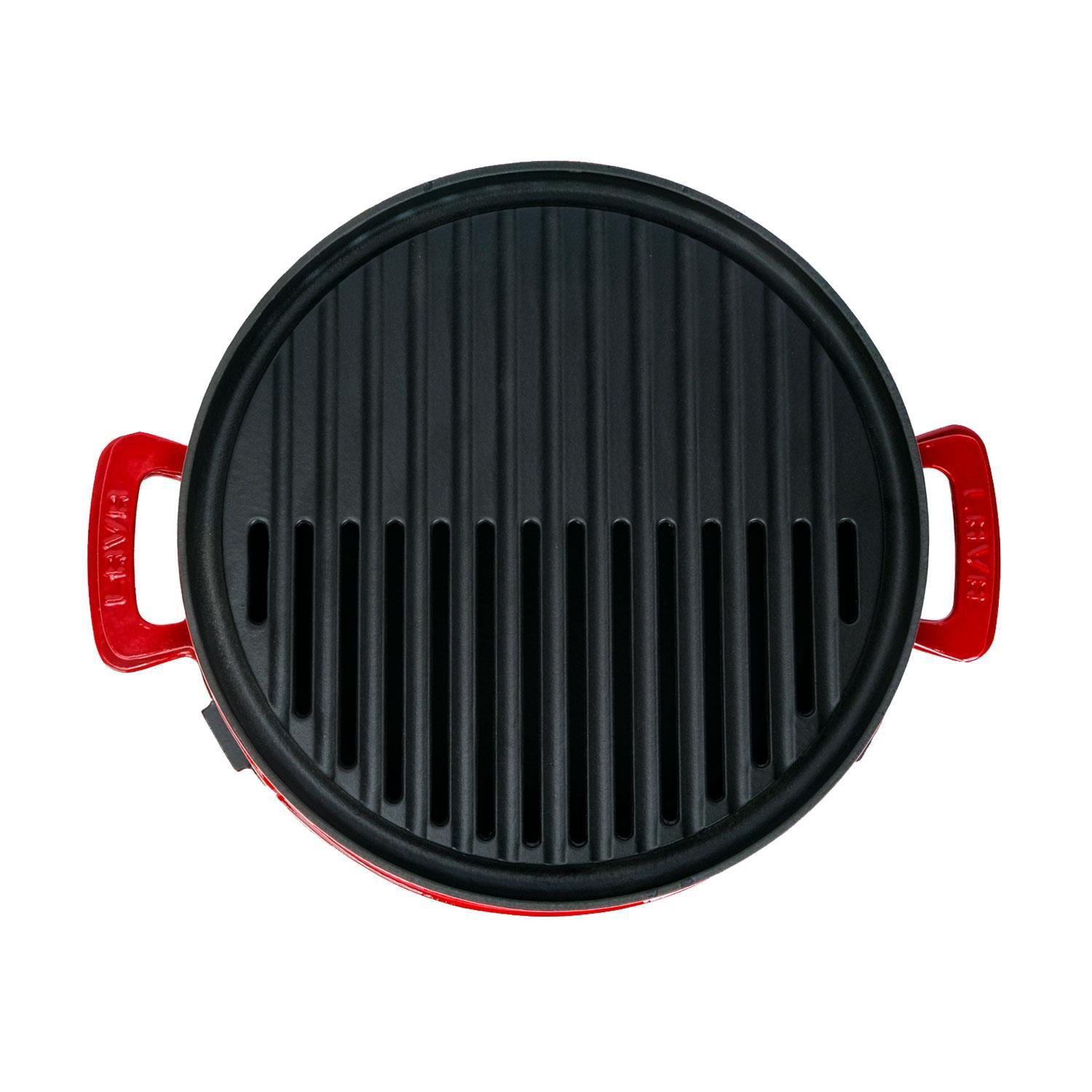 Lava Mangal Izgara Set Yuvarlak Kırmızı 36 Cm