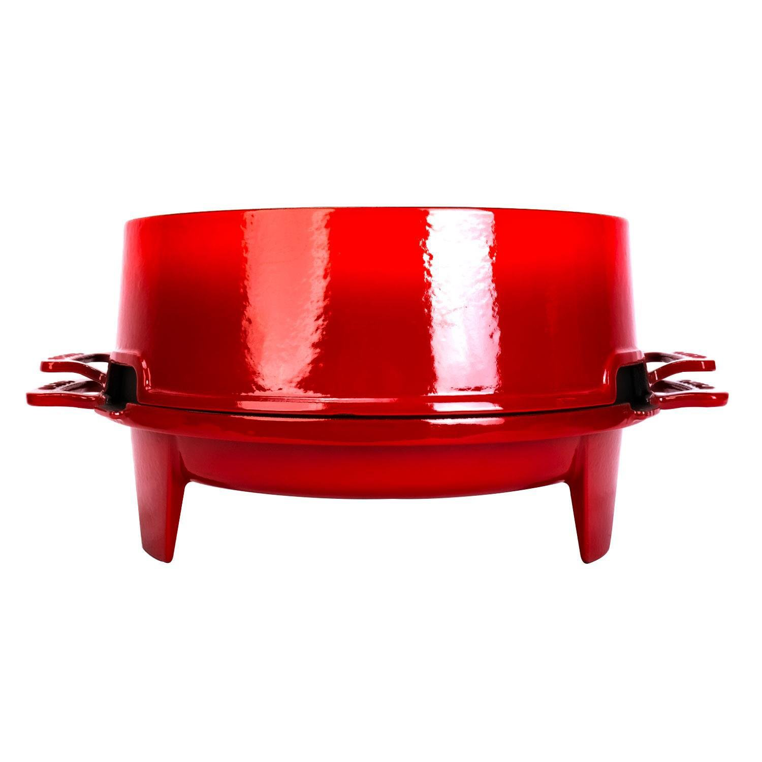Lava Mangal Izgara Set Yuvarlak Kırmızı 36 Cm