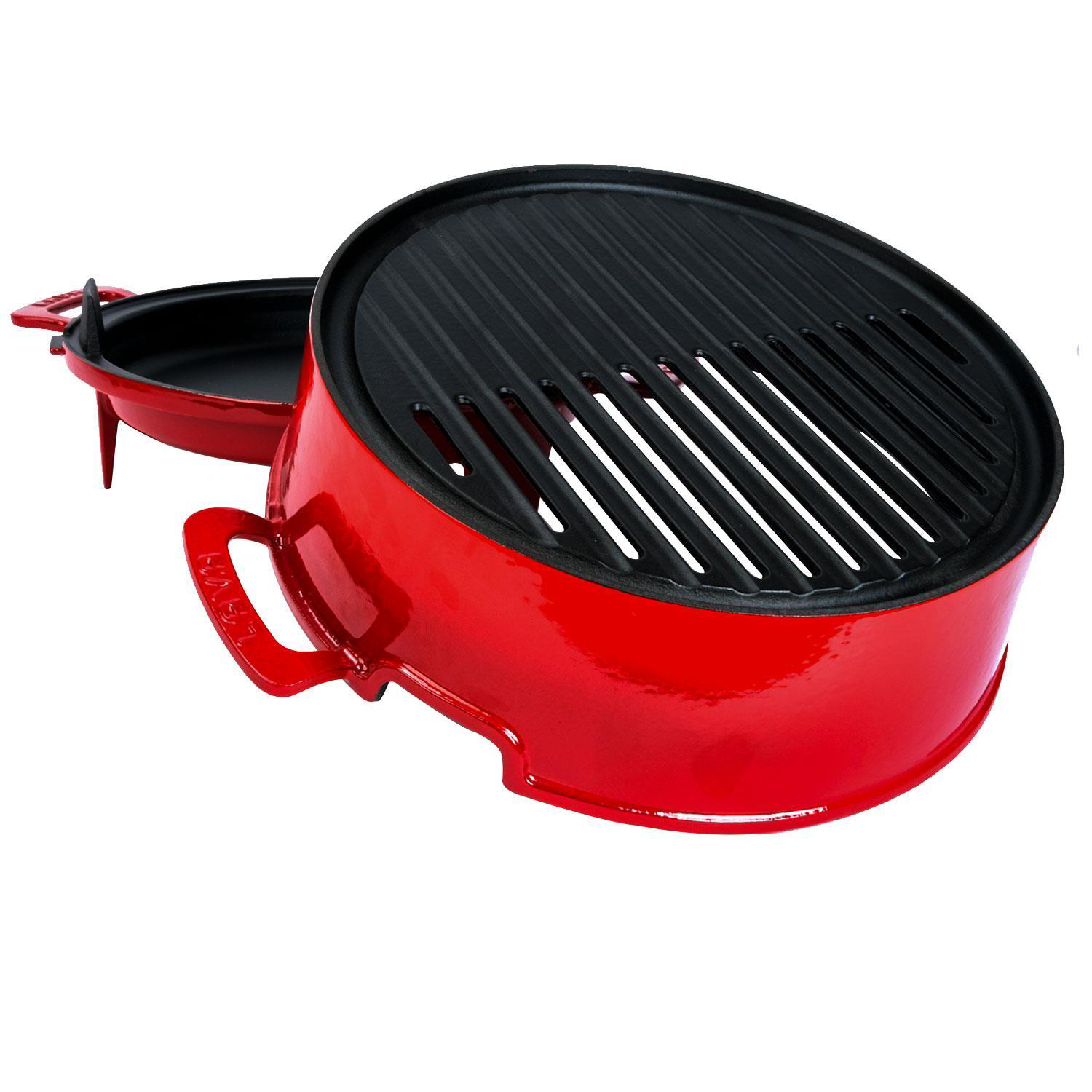 Lava Mangal Izgara Set Yuvarlak Kırmızı 36 Cm