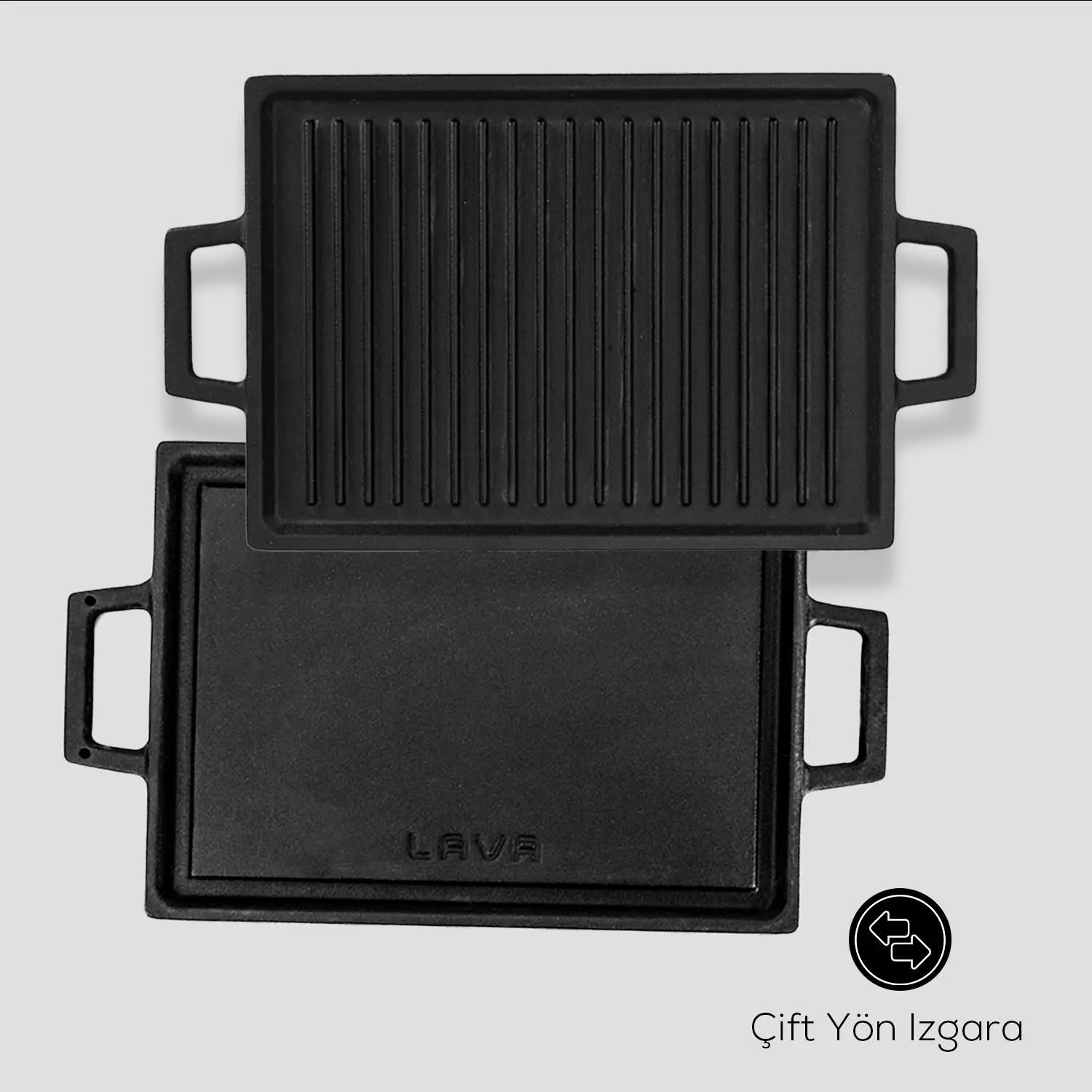 Lava Plate Çift Yönlü Siyah Mat 22 X 30 Cm Eco Lava Plate Çift Yönlü Siyah Mat 22 X 30 Cm Eco