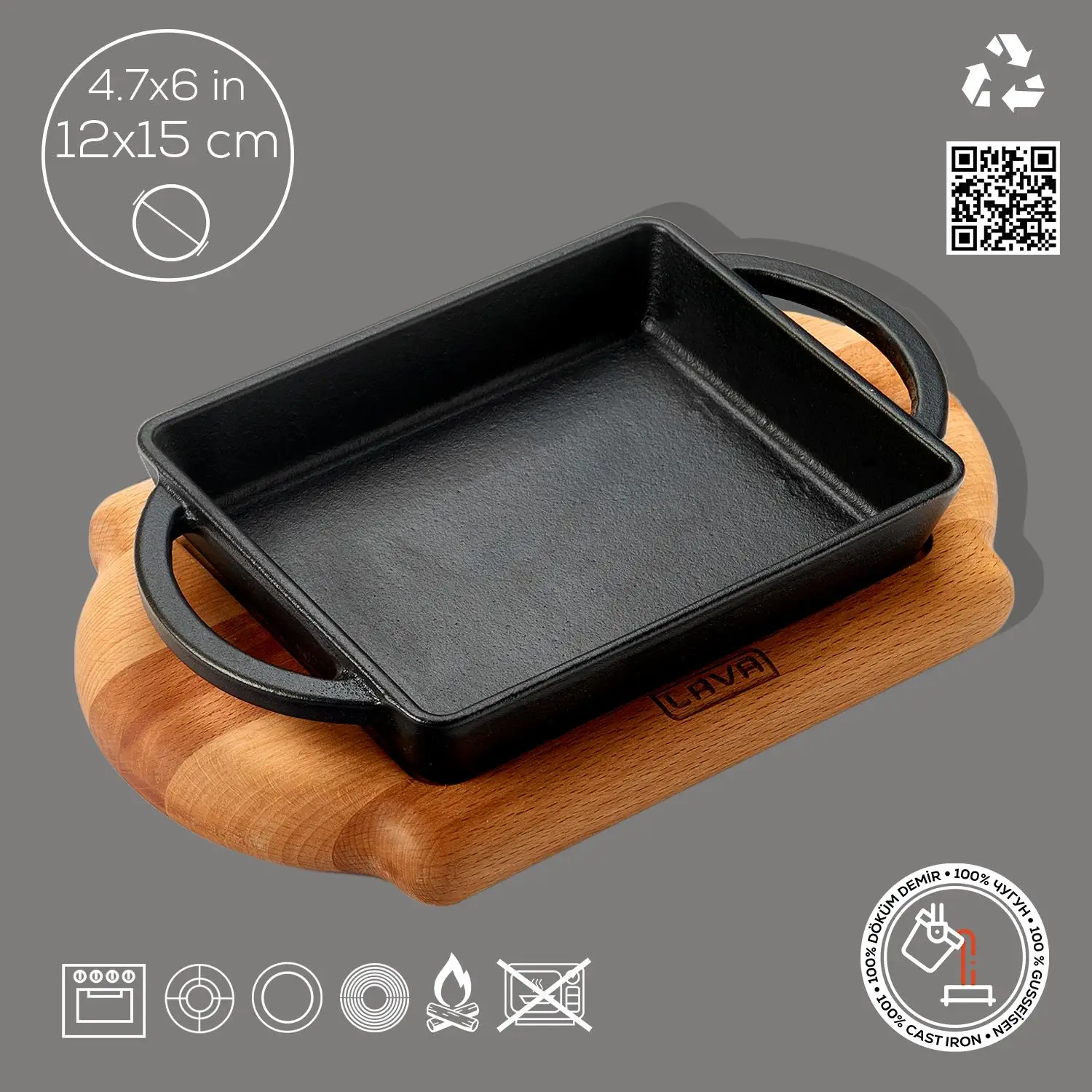 Lava Sahan Dikdörtgen Siyah Mat Ahşap Stand 12 X 15 Cm Eco Lava Sahan Dikdörtgen Siyah Mat Ahşap Stand 12 X 15 Cm Eco