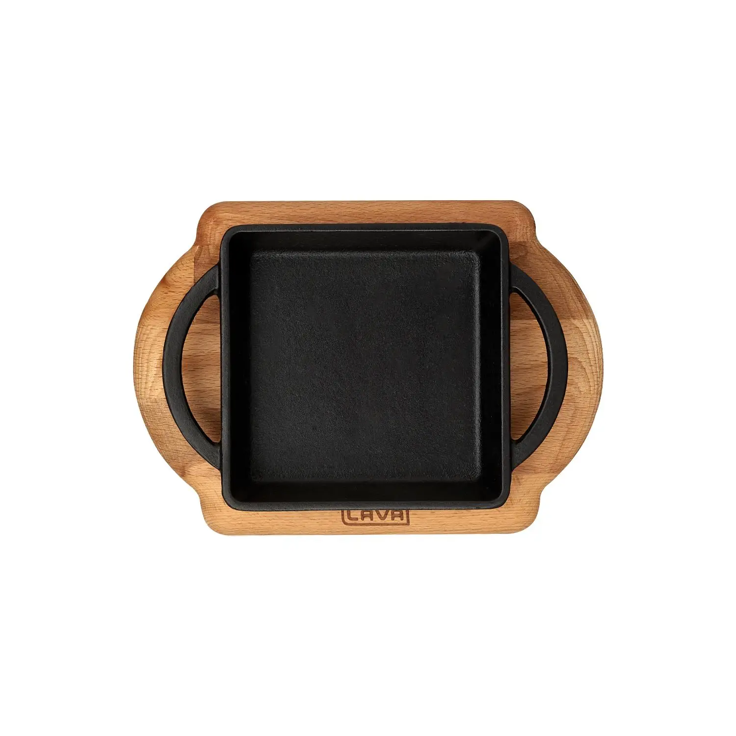 Lava Sahan Kare Siyah Mat Ahşap Stand 12 X 12 Cm Eco