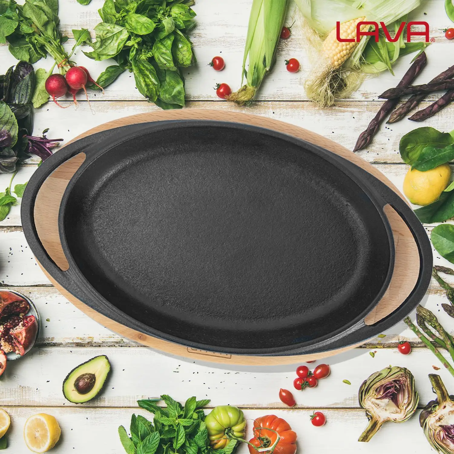 Lava Sahan Oval Siyah Mat Ahşap Stand 21 X 14 Cm Eco Lava Sahan Oval Siyah Mat Ahşap Stand 21 X 14 Cm Eco