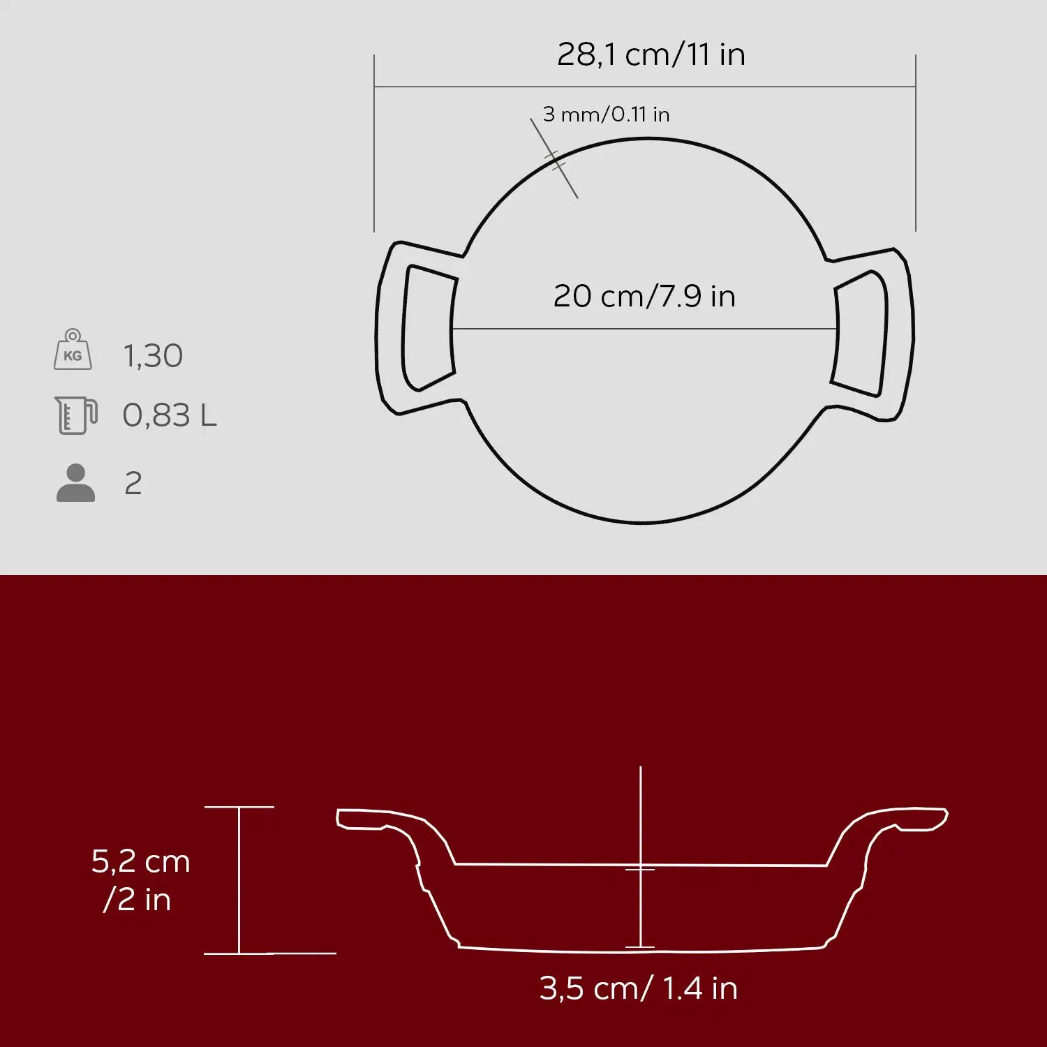 Lava Sahan Yuvarlak Kırmızı 20 Cm Lava Sahan Yuvarlak Kırmızı 20 Cm
