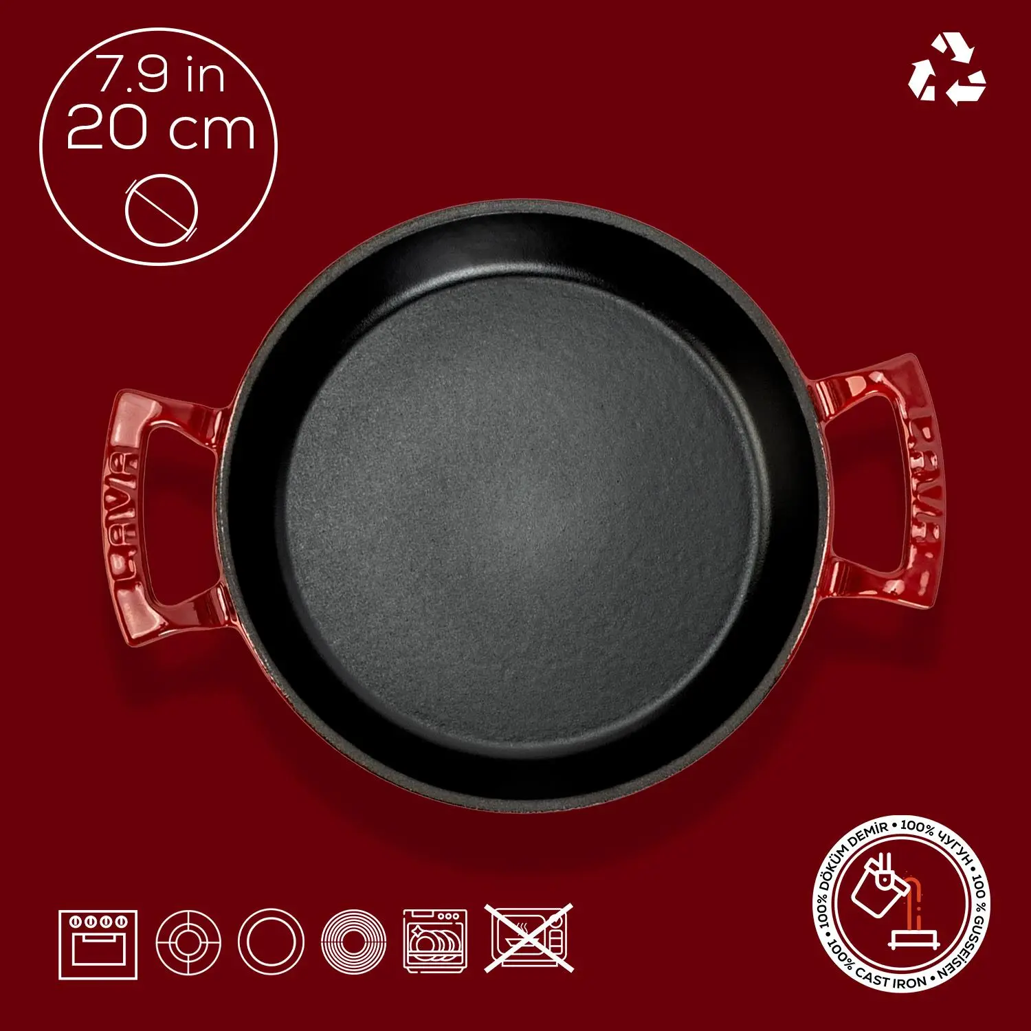 Lava Sahan Yuvarlak Kırmızı 20 Cm Lava Sahan Yuvarlak Kırmızı 20 Cm