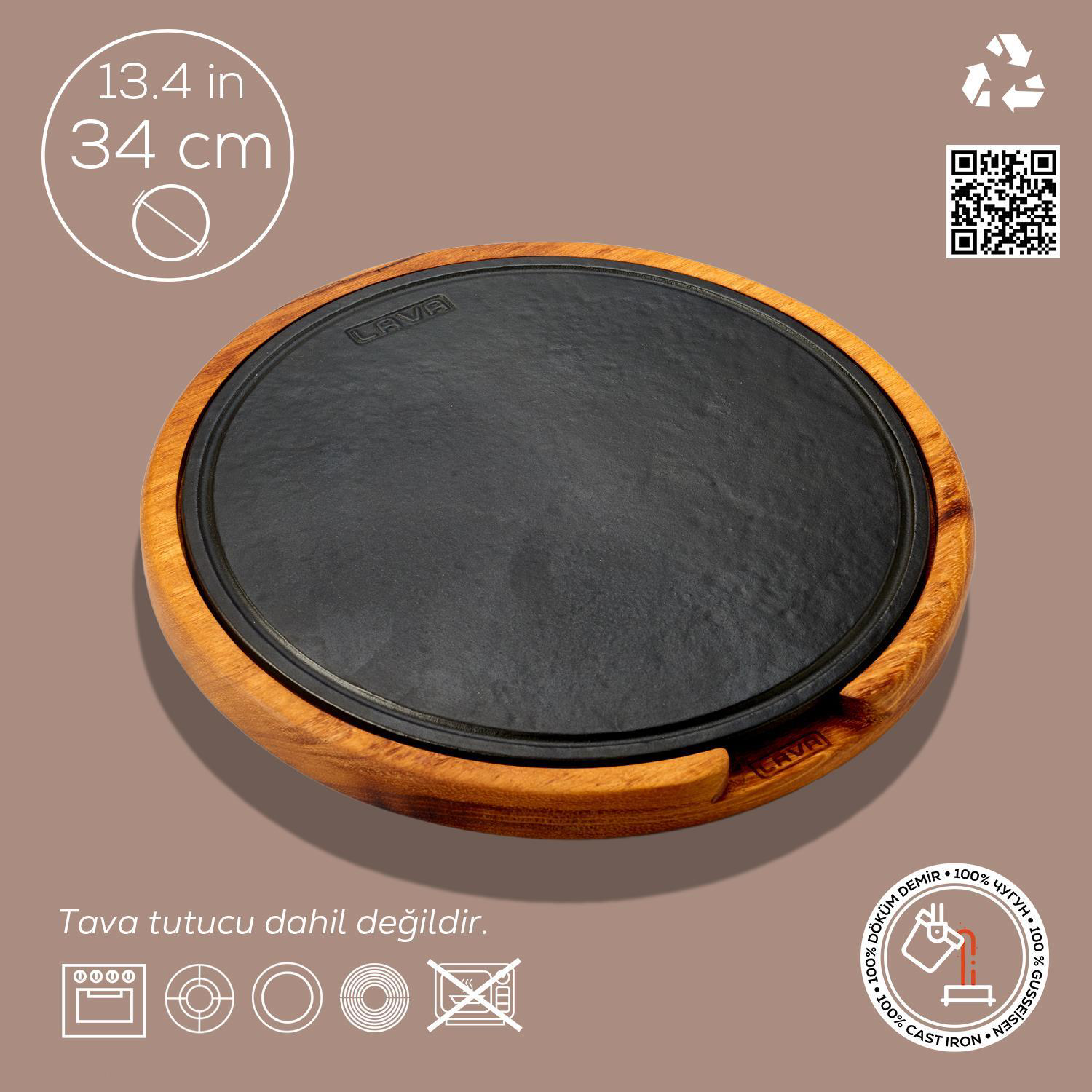 Lava Sıcak Servis Plaka Yuvarlak Ahşap Stand 34 Cm Lava Sıcak Servis Plaka Yuvarlak Ahşap Stand 34 Cm