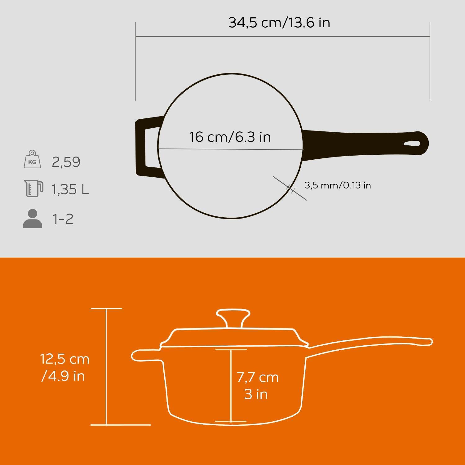 Lava Sos Tenceresi Yuvarlak Turuncu Trendy Kapak 16 Cm