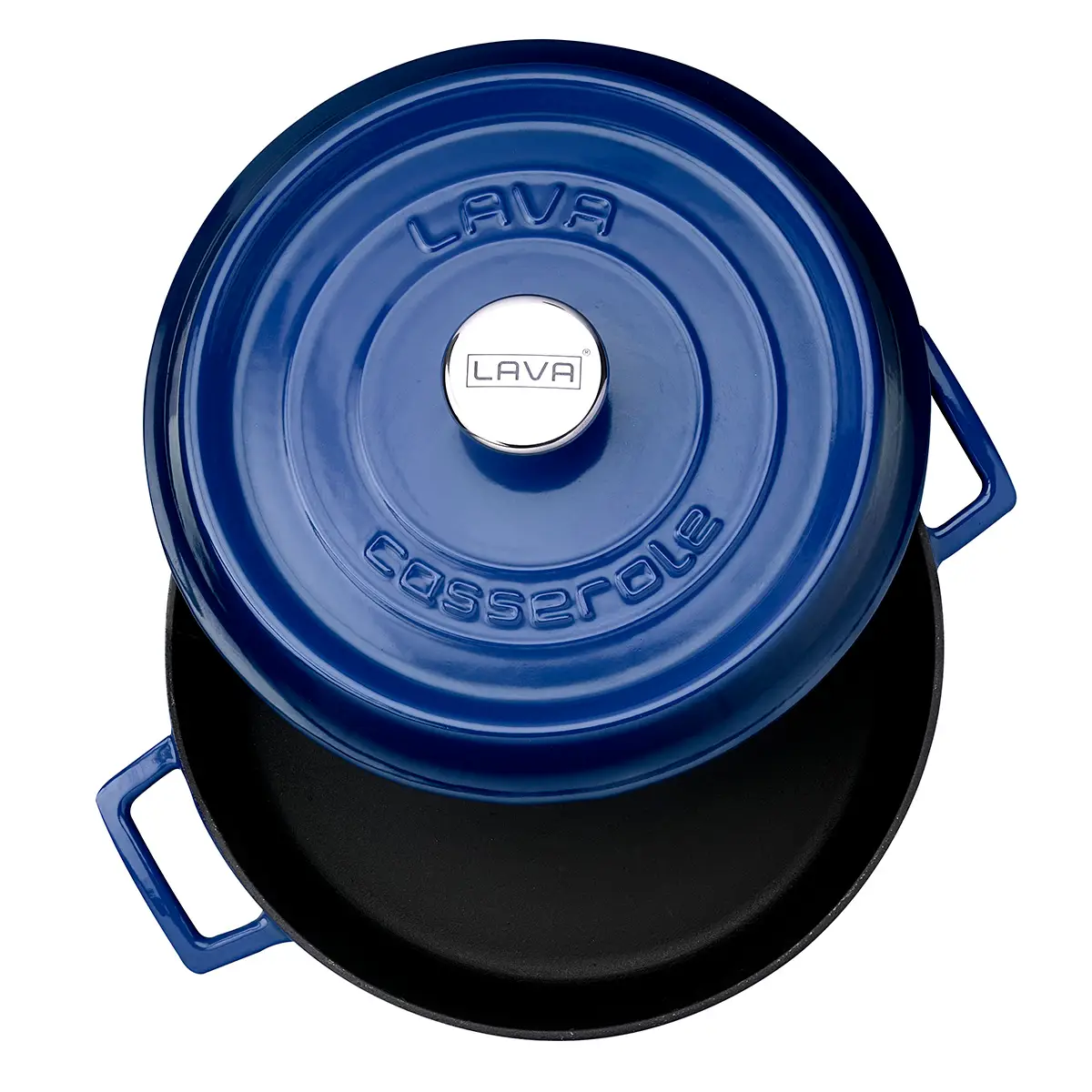 Lava Tencere Ç.A. Yuvarlak Mavi Trendy Kapak 32 Cm