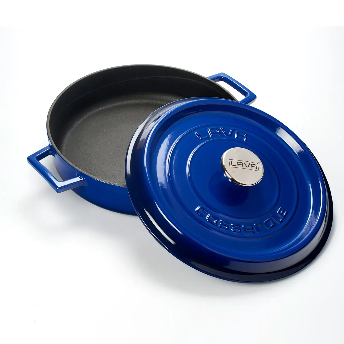 Lava Tencere Ç.A. Yuvarlak Mavi Trendy Kapak 32 Cm