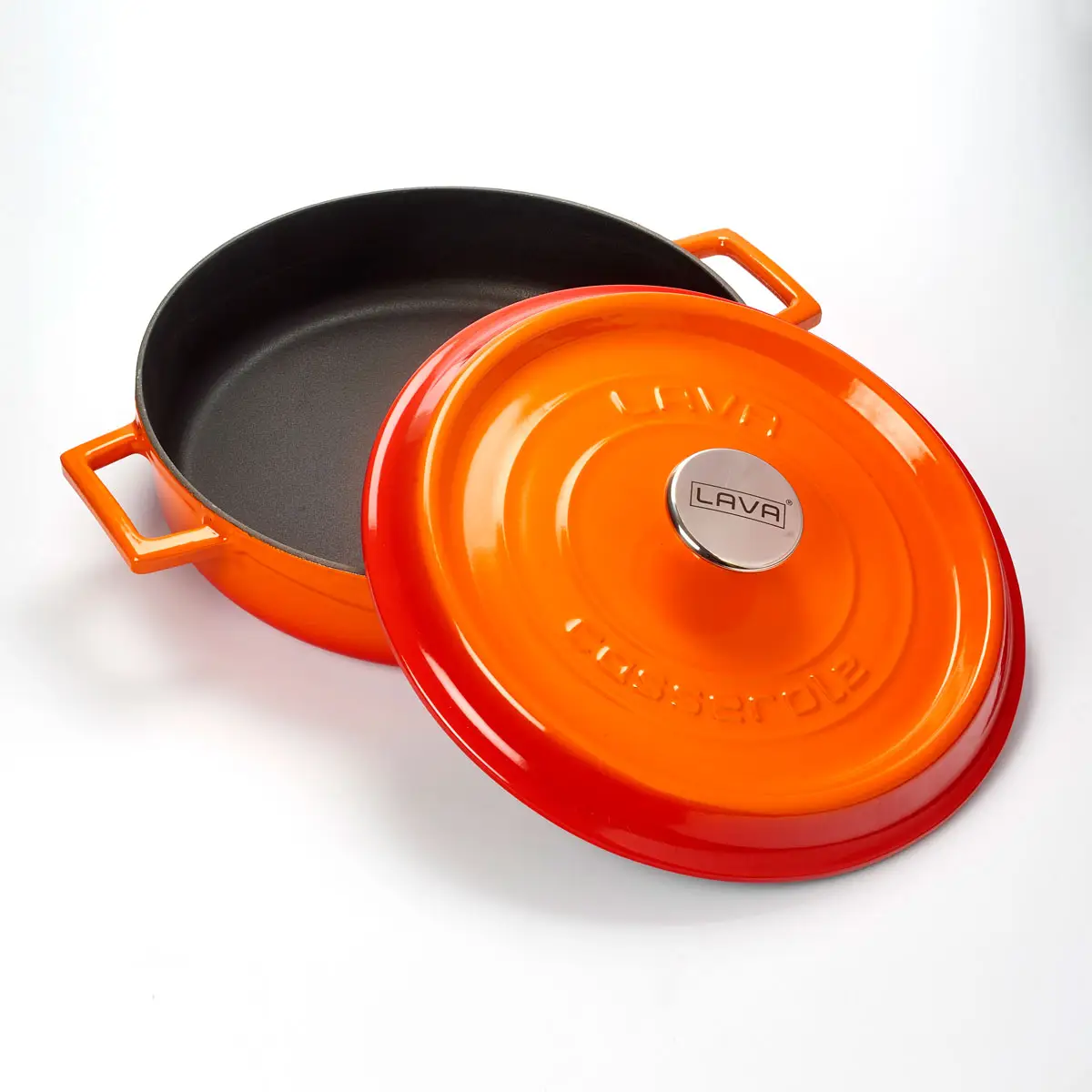 Lava Tencere Ç.A. Yuvarlak Turuncu Trendy Kapak 32 Cm